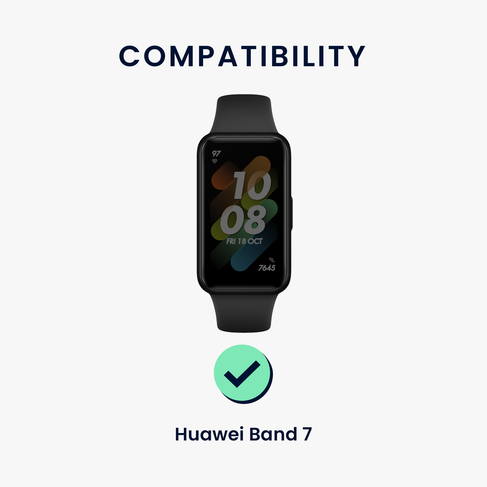 Nylonový řemínek na chytré hodinky Huawei Band 7 tmavě modro-žluto-šedé