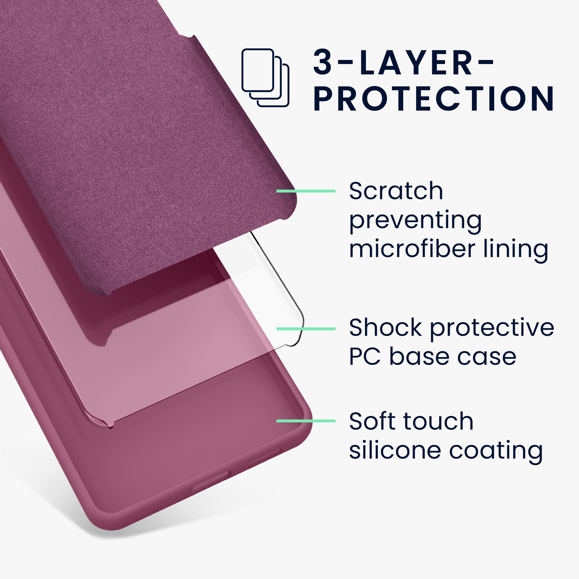Silikonový kryt kwmobile pro Google Pixel 7 - orchid violet