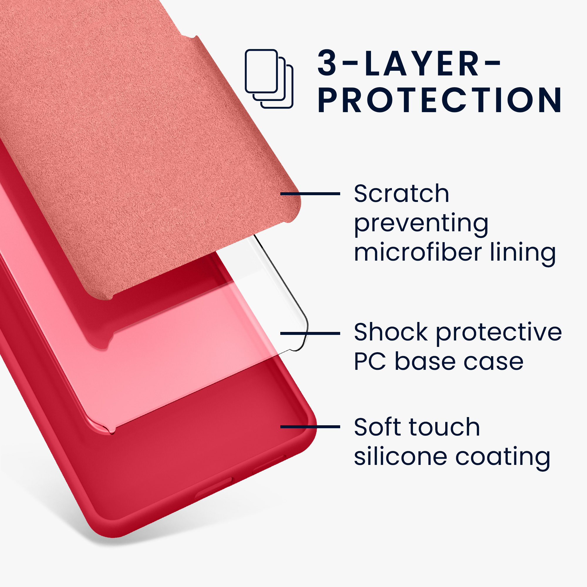 Silikonový kryt kwmobile pro Google Pixel 7 - pomegranate red