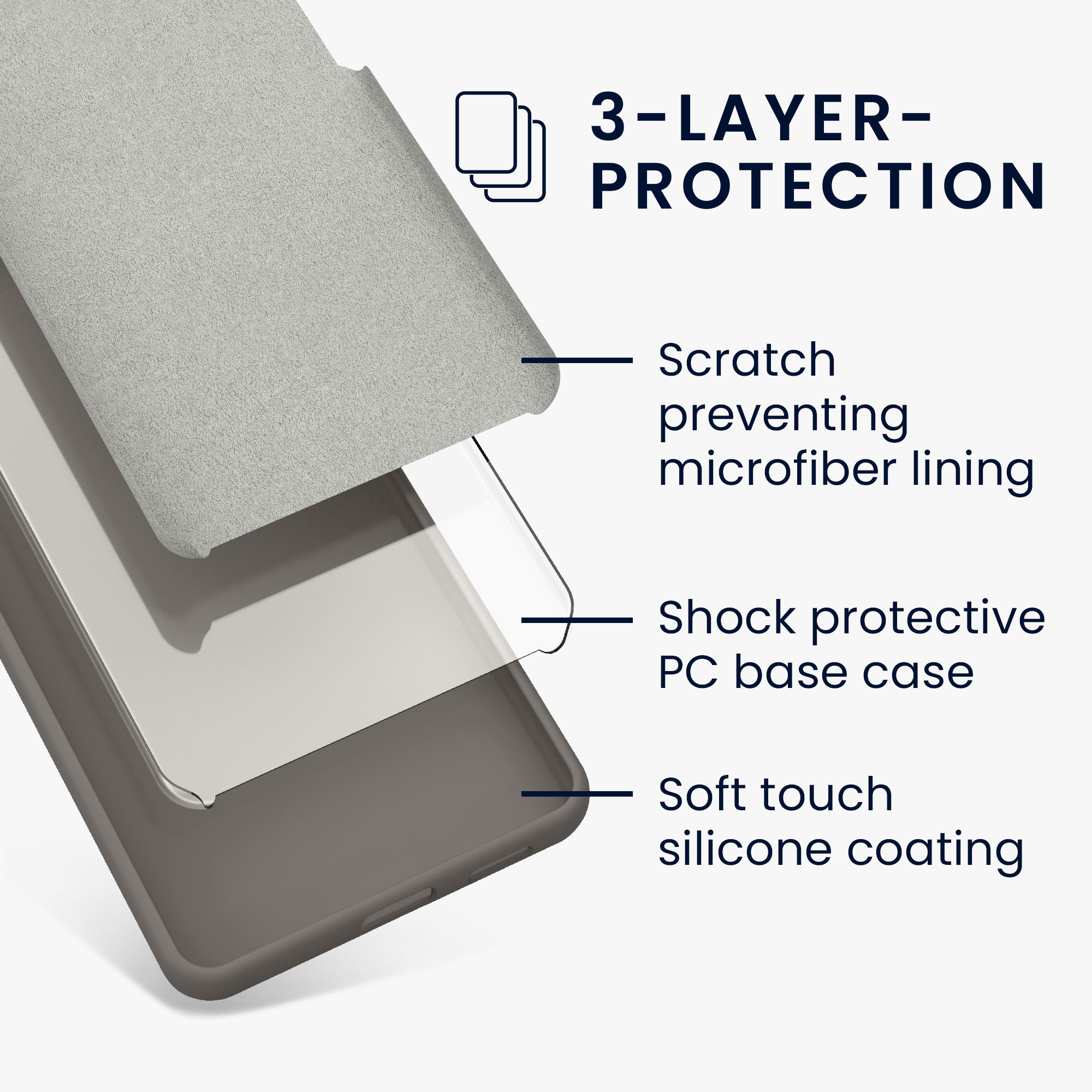 TPU kryt kwmobile Google Pixel 7 Pro - Stone Dust