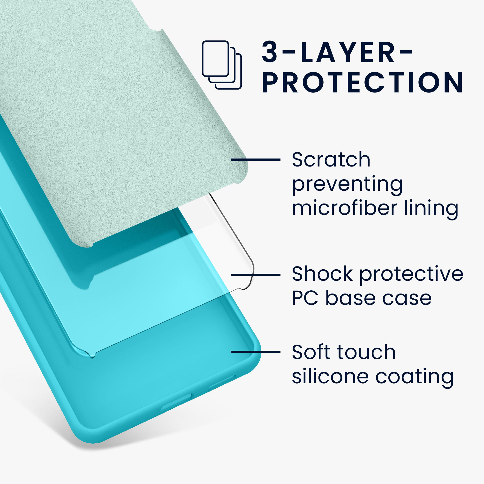 TPU kryt kwmobile Google Pixel 7 Pro - ledově modrý Cool Glacier