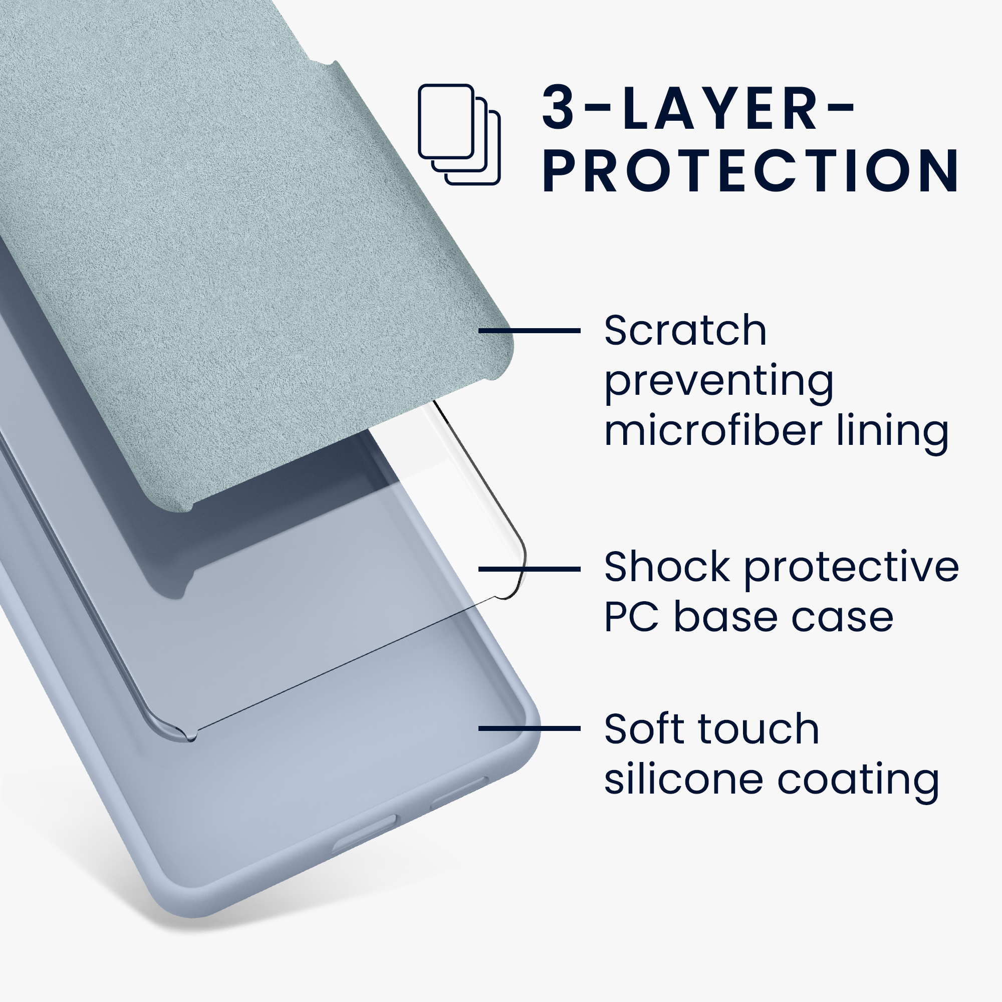 TPU kryt kwmobile Google Pixel 7 Pro - světle modrý matný