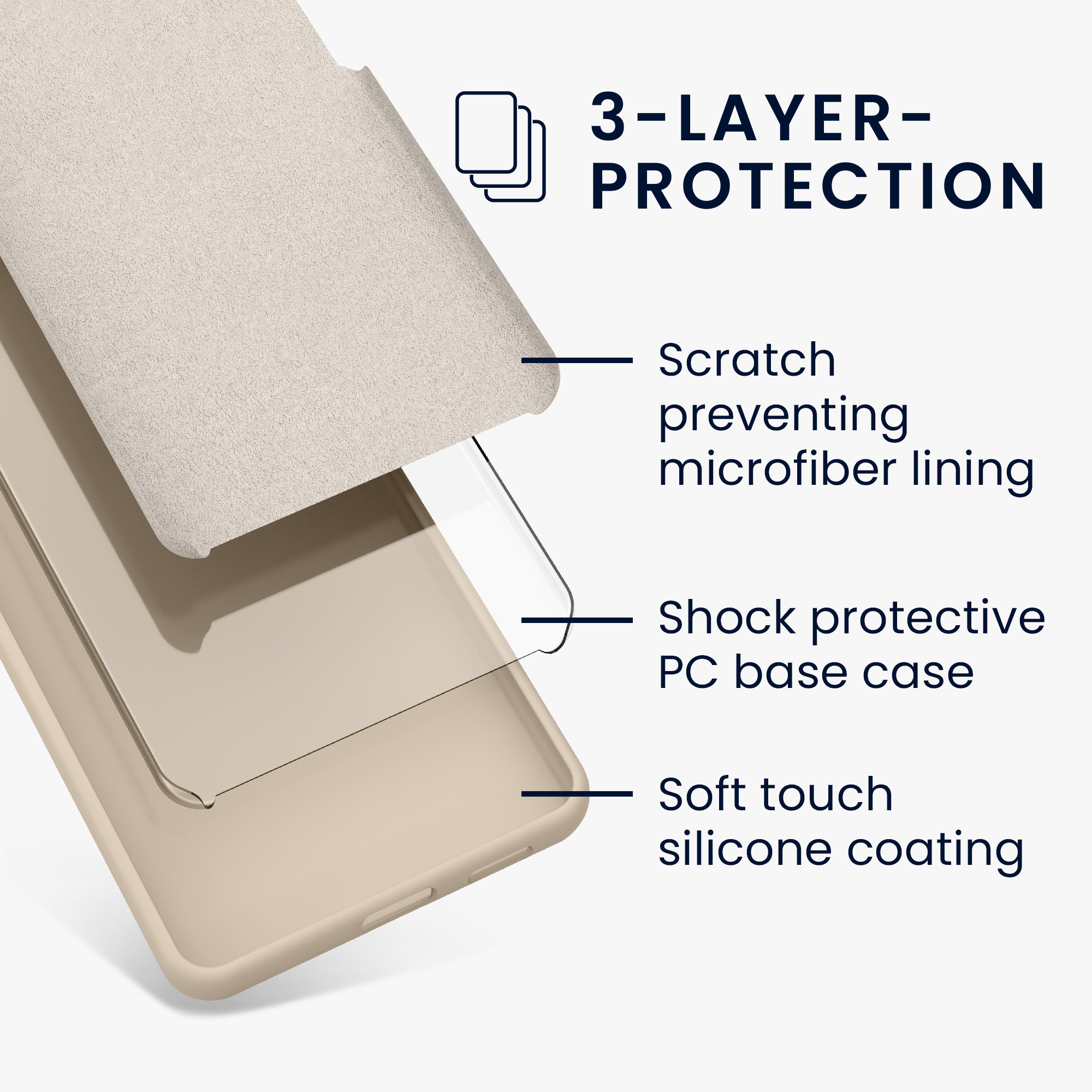 TPU kryt kwmobile Google Pixel 7 Pro - krémový