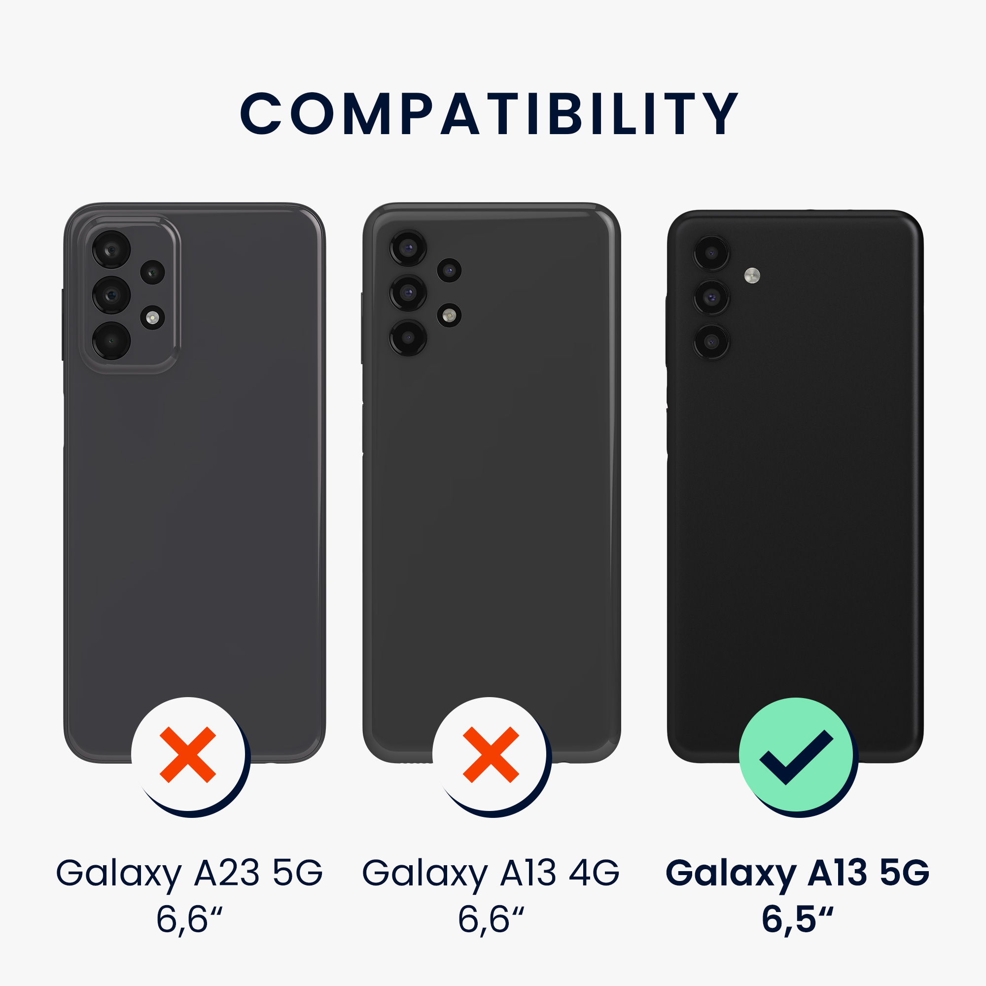 Kryt na mobil Samsung Galaxy A13 5G kwmobile slim matný TPU Arktická noc
