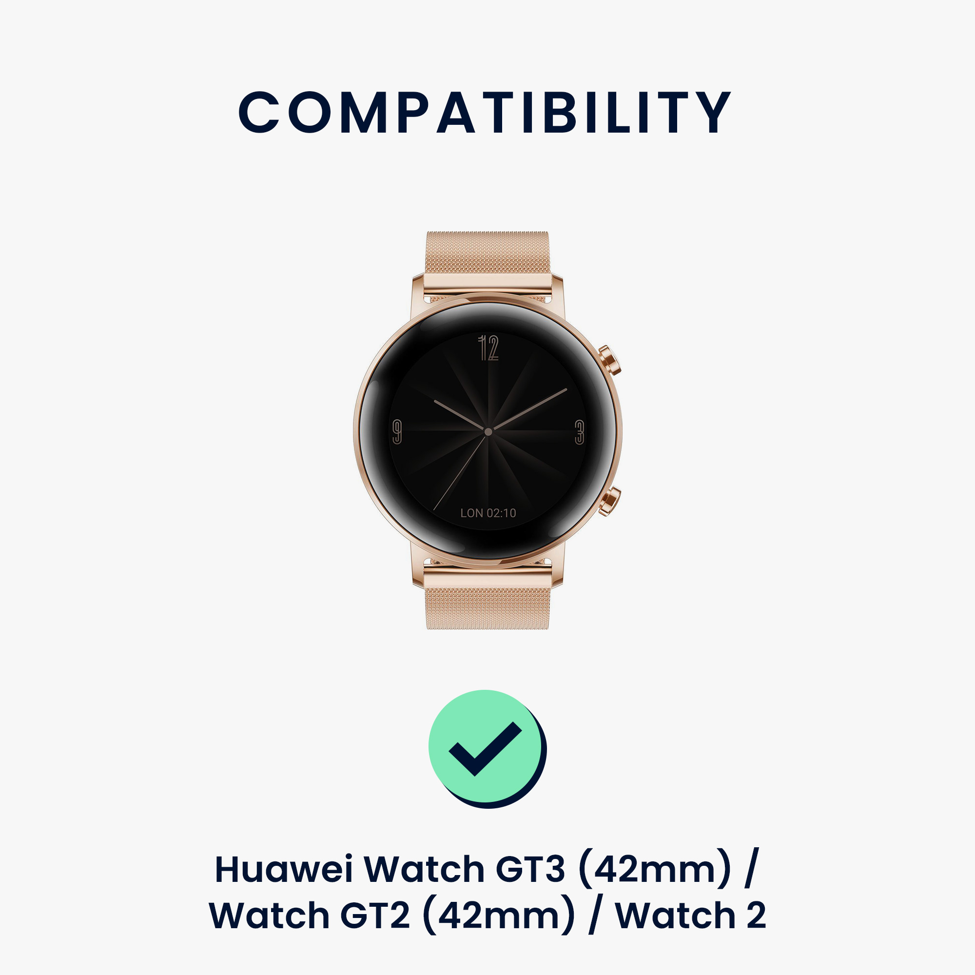 Nylonový řemínek Huawei Watch GT3 (42mm) černá/zelená kwmobile
