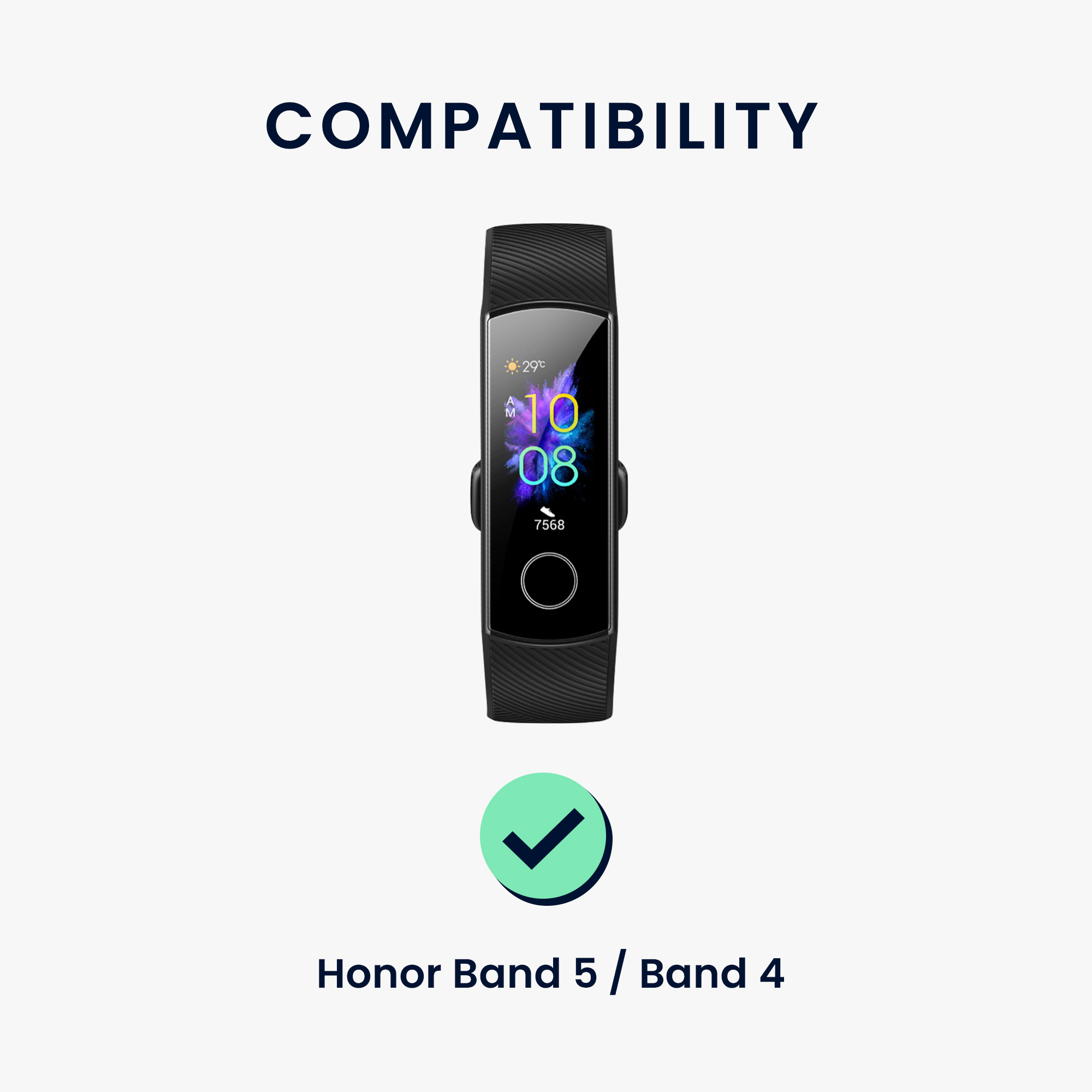 Sada řemínků na chytré hodinky HONOR Band 5 / Band 4 2 ks černé