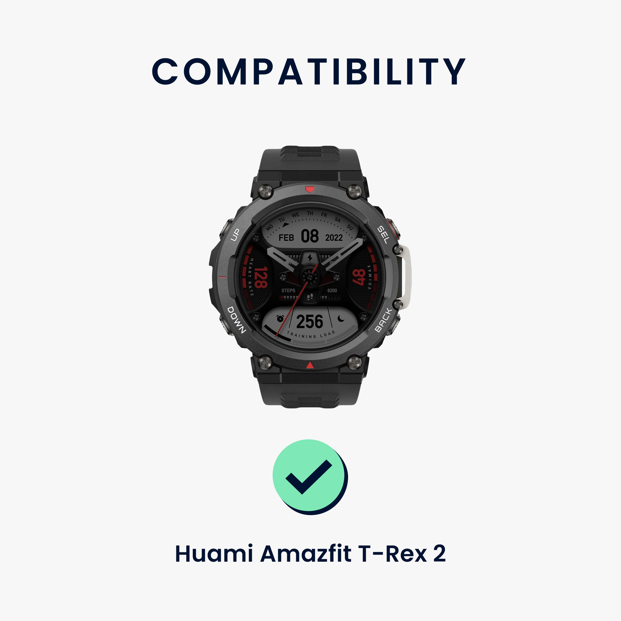 Řemínek pro Huami Amazfit T-Rex 2 kwmobile - černá 