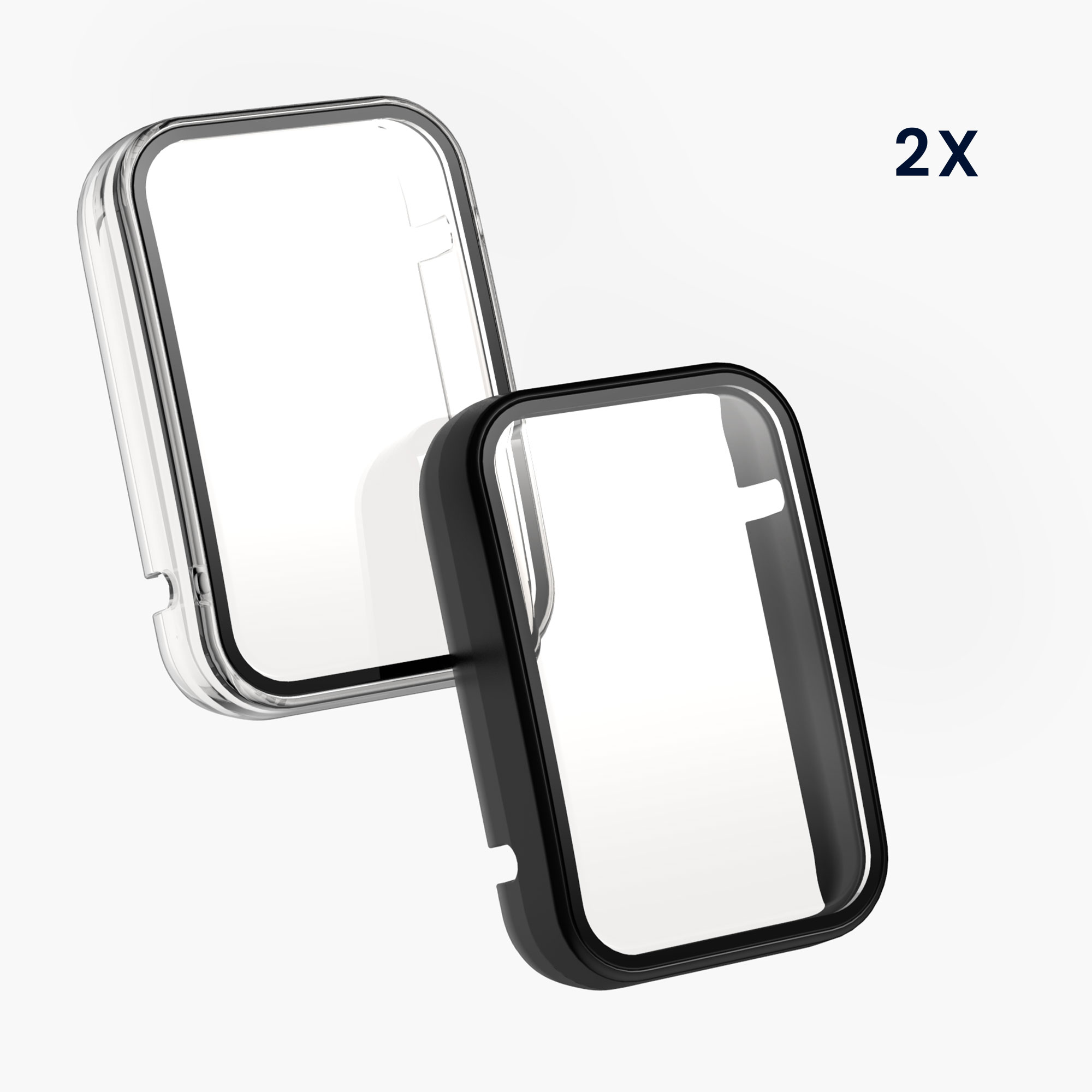 2 ks Kryt s ochranou displeje kwmobile Xiaomi Mi, černá / transparentní