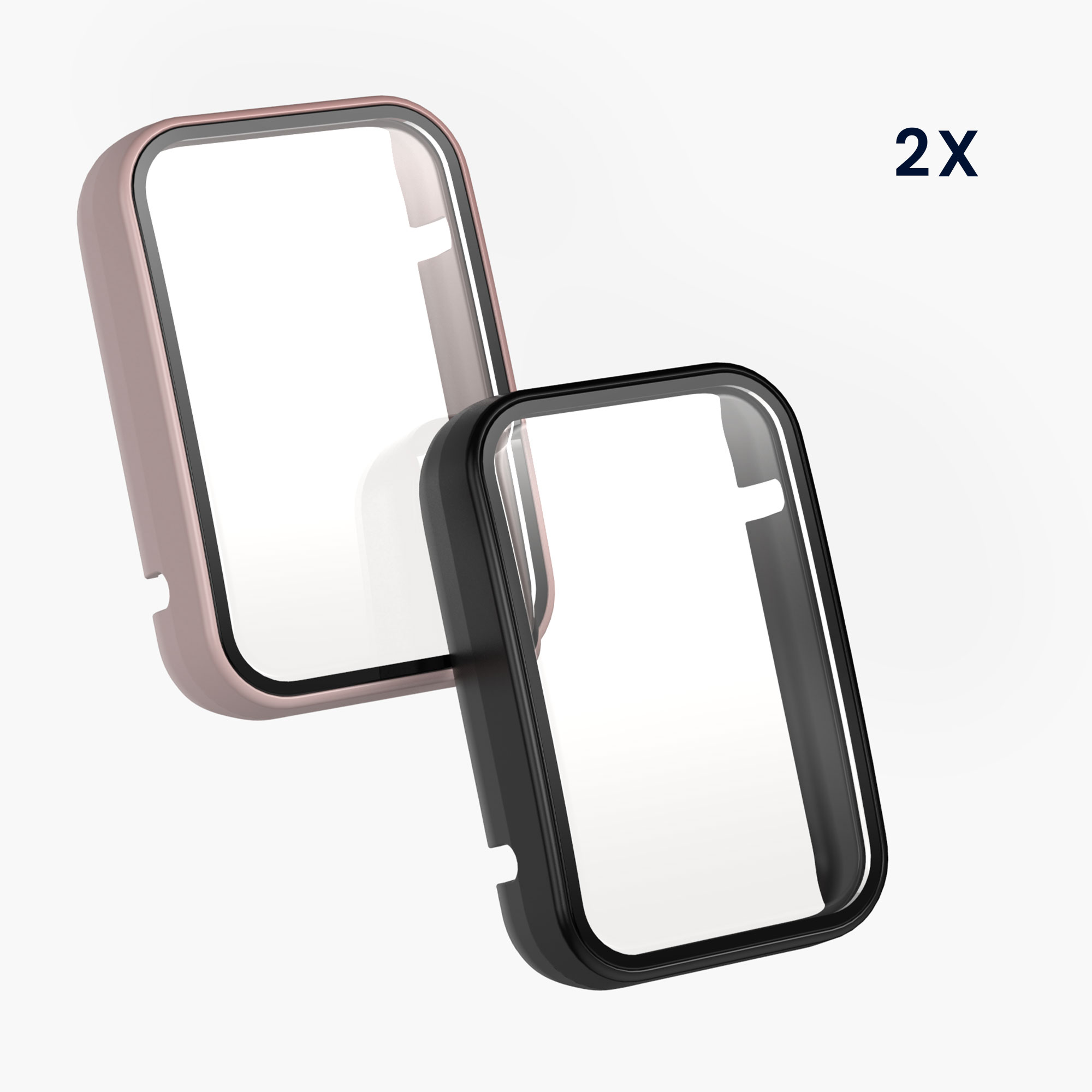 2 ks Kryt s ochranou displeje kwmobile Xiaomi Mi, černá / vintage růžová