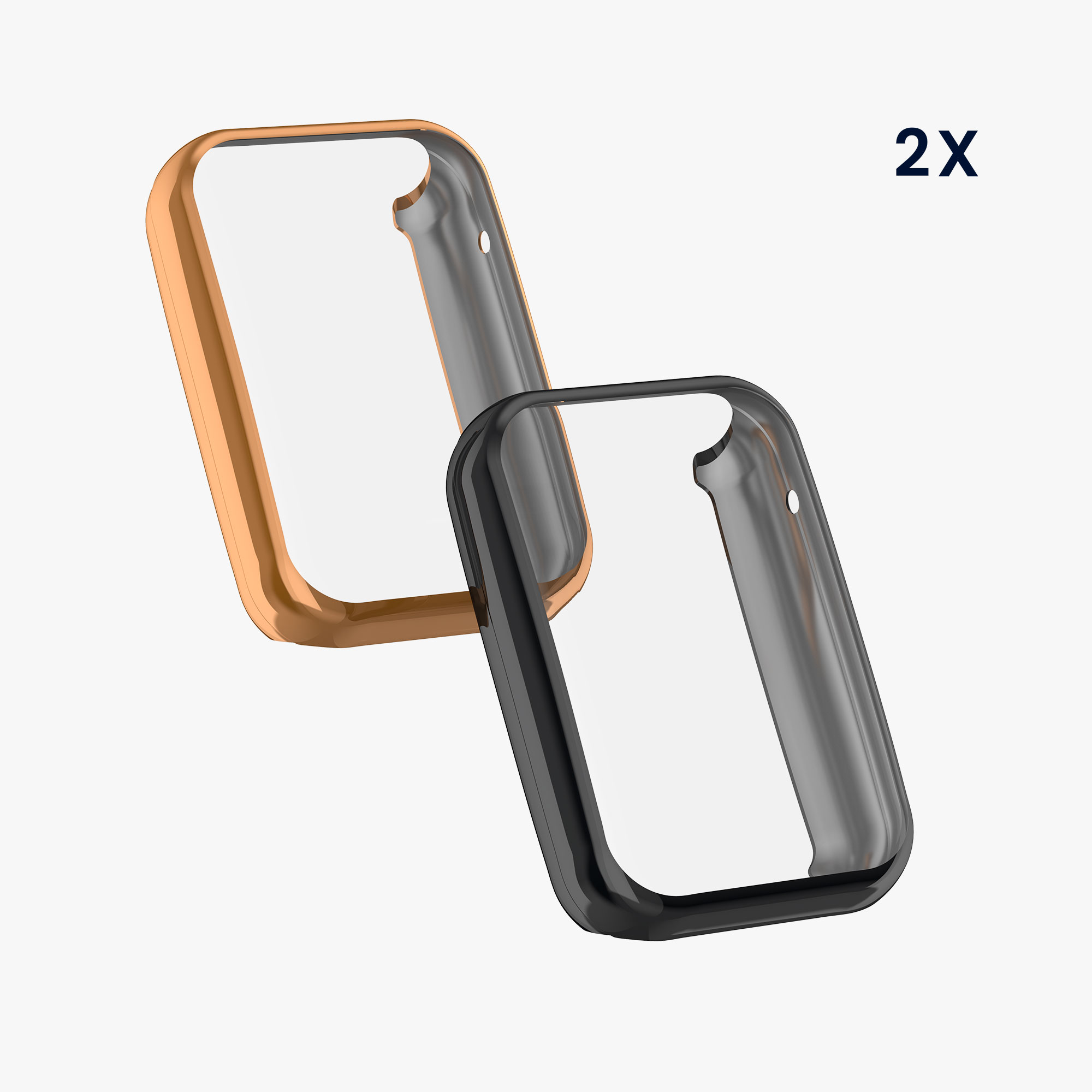 2 ks Kryt s ochranou displeje kwmobile Xiaomi Mi, černá / růžově zlatá