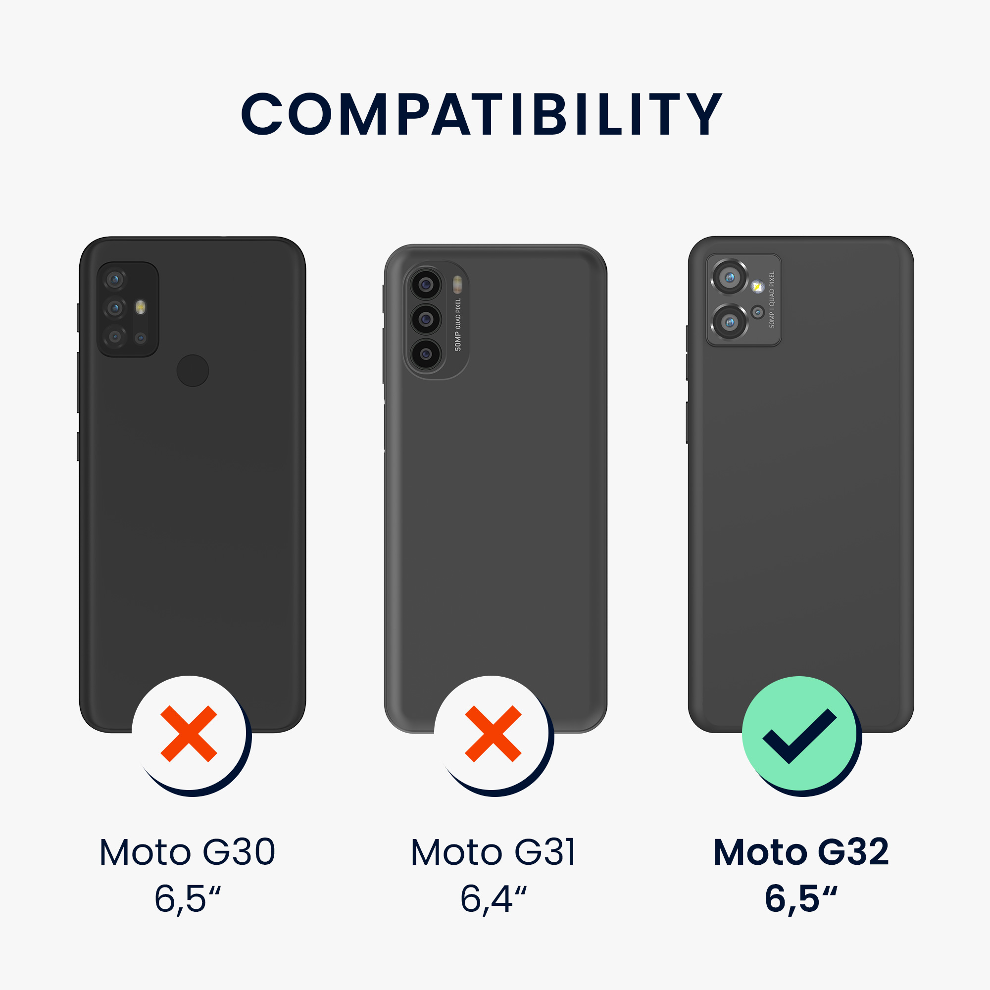 Silikonový kryt kwmobile pro Motorola Moto G32 - Černá