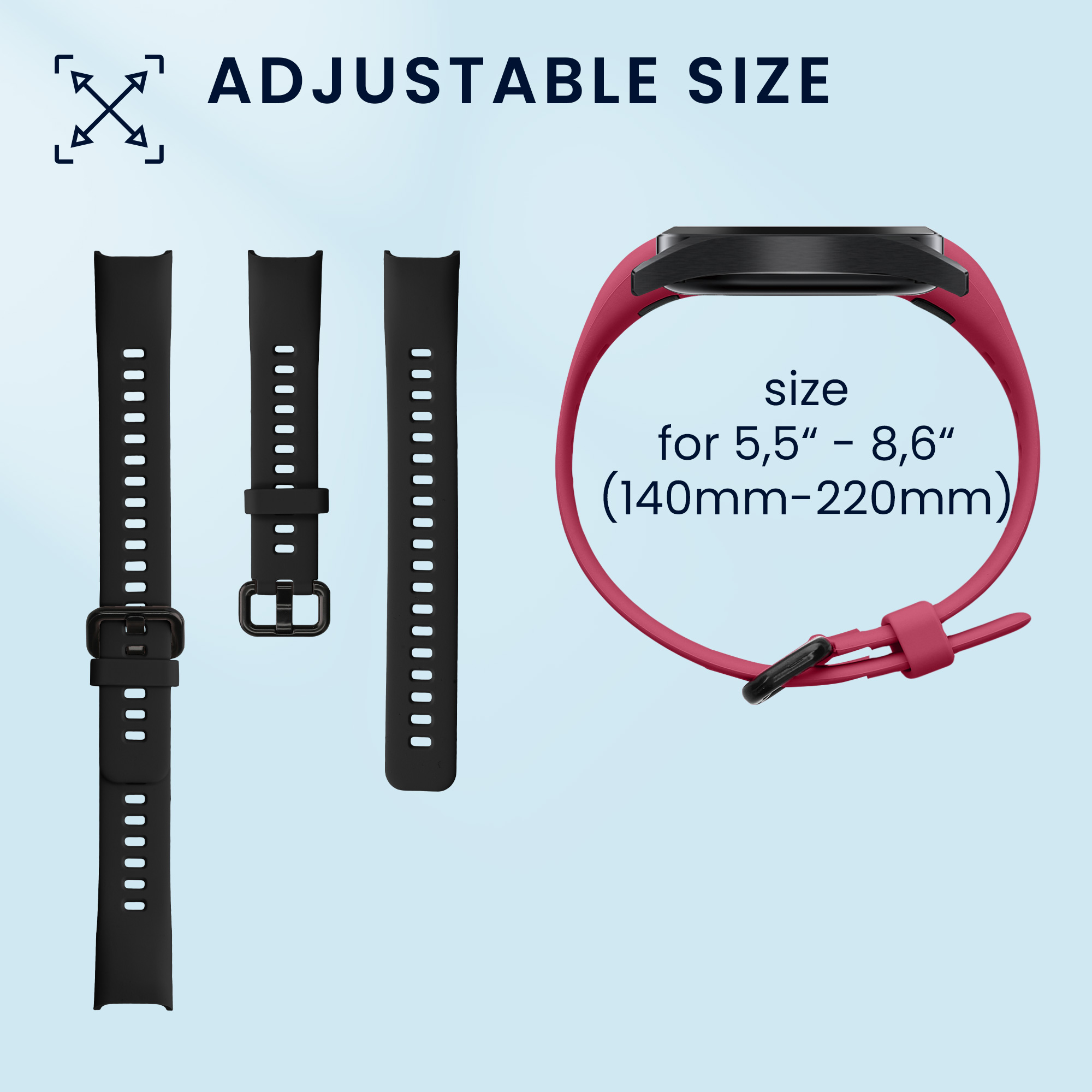 Sada řemínků na chytré hodinky Huawei Band 4 2 ks vínové