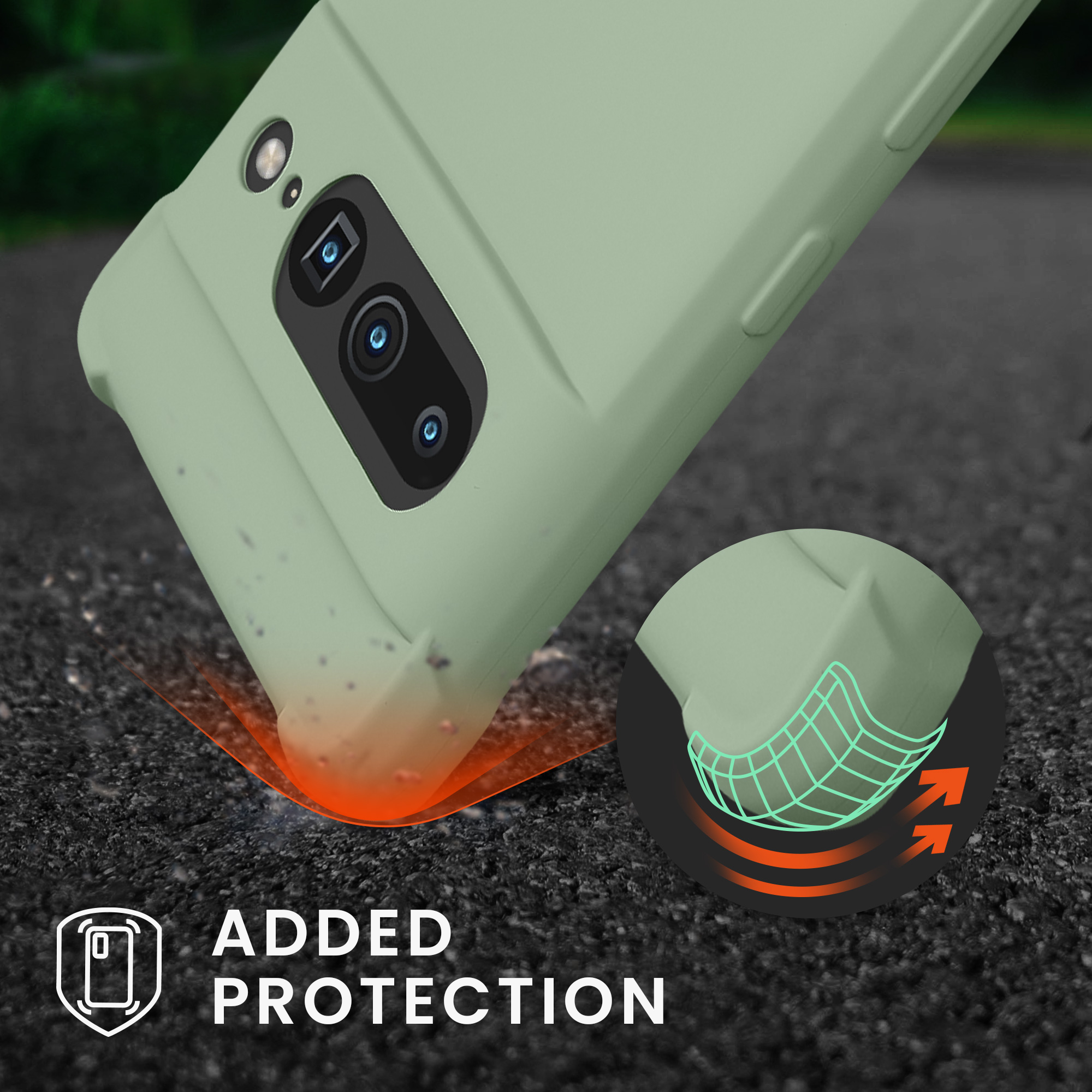 Crossbody kryt kwmobile pro Google Pixel 7 Pro - šedozelená