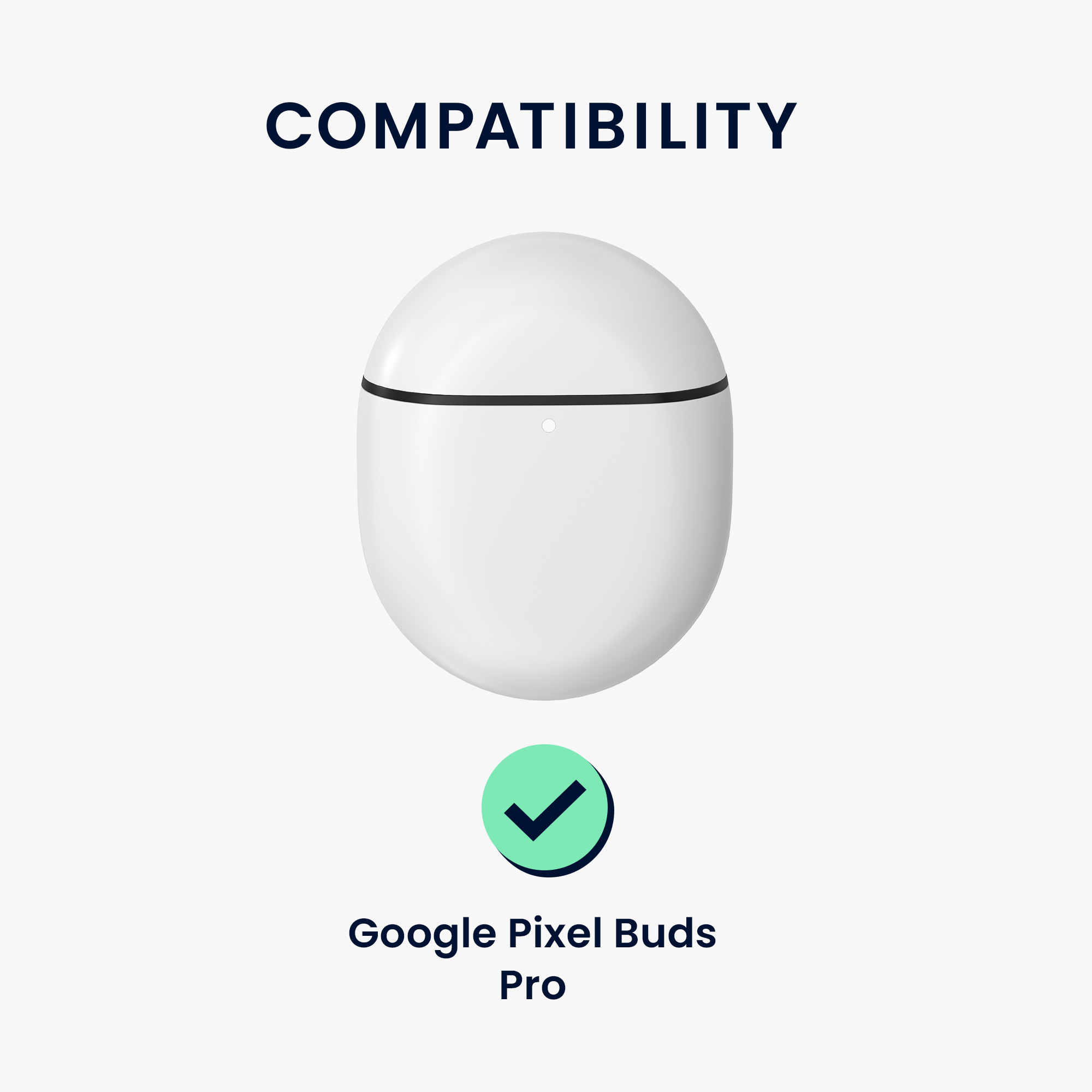 Silikonové pouzdro kwmobile pro Google Pixel Buds Pro 2 / Pixel Buds Pro - bílá