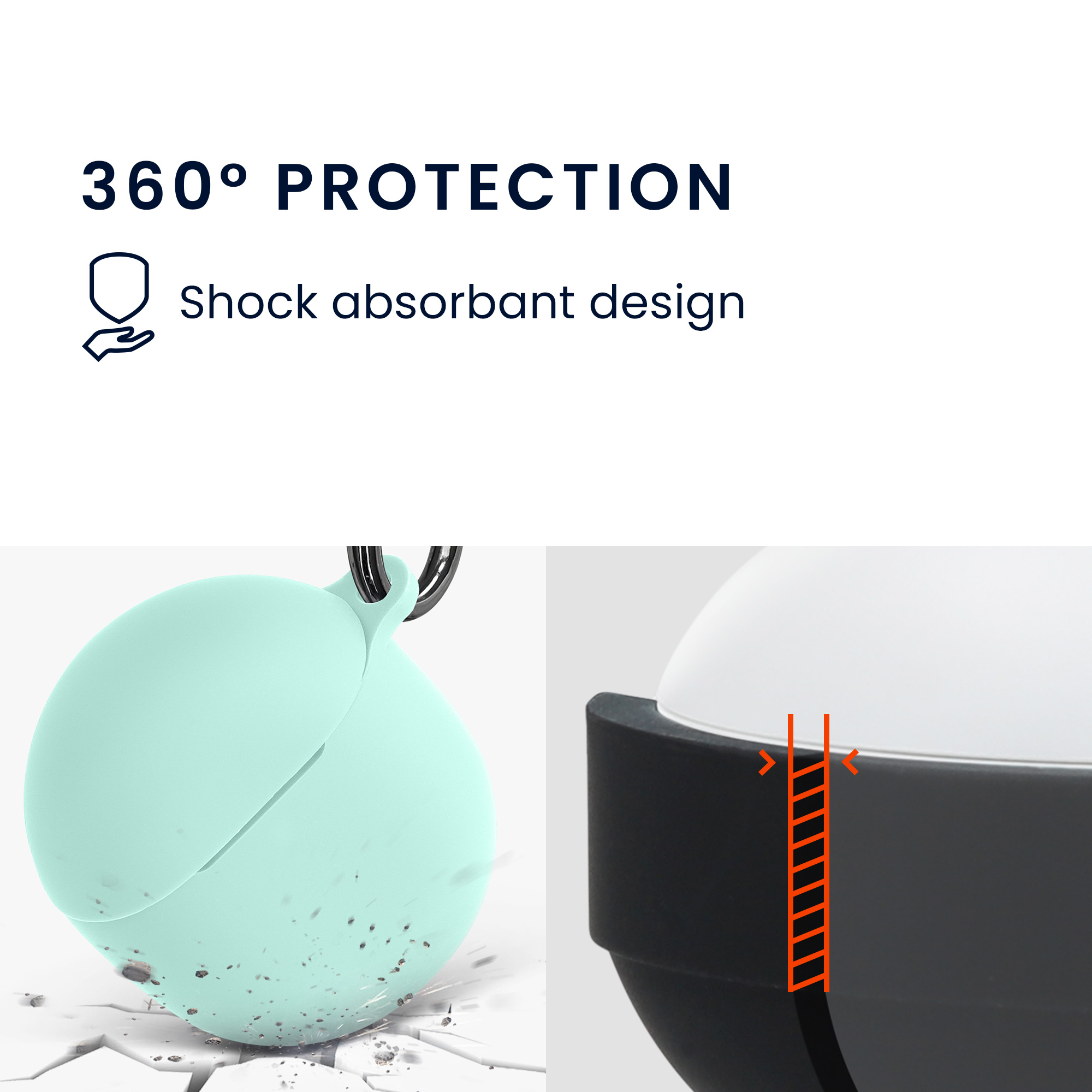 Silikonové pouzdro kwmobile pro Google Pixel Buds Pro 2 / Pixel Buds Pro - mátová