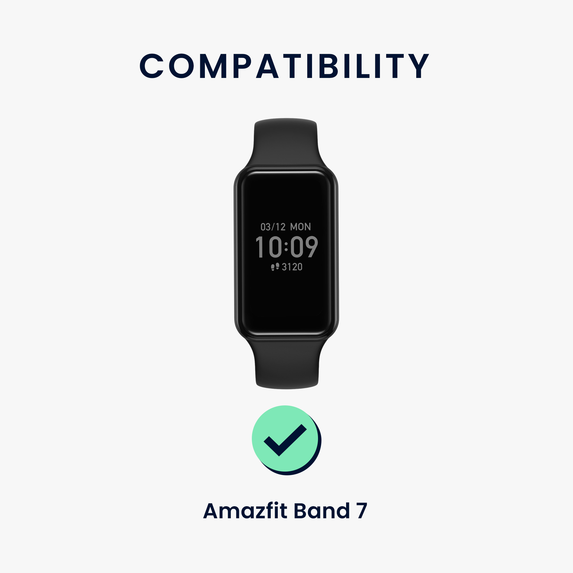 Sada 2 řemínků pro Amazfit Band 7 kwmobile - tmavě modrá a starorůžová