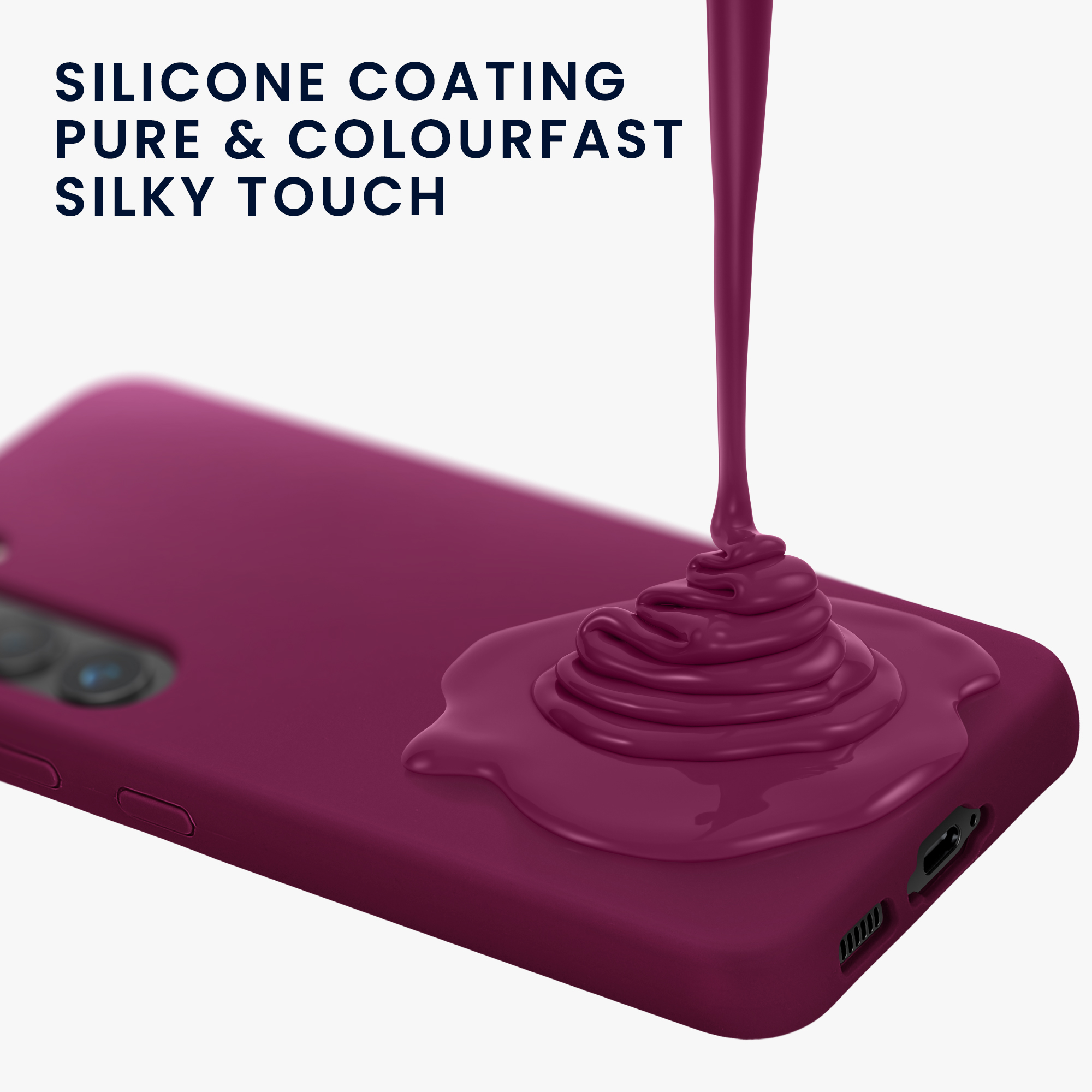 Silikonový kryt na mobil Galaxy S23 kwmobile vínově fialová
