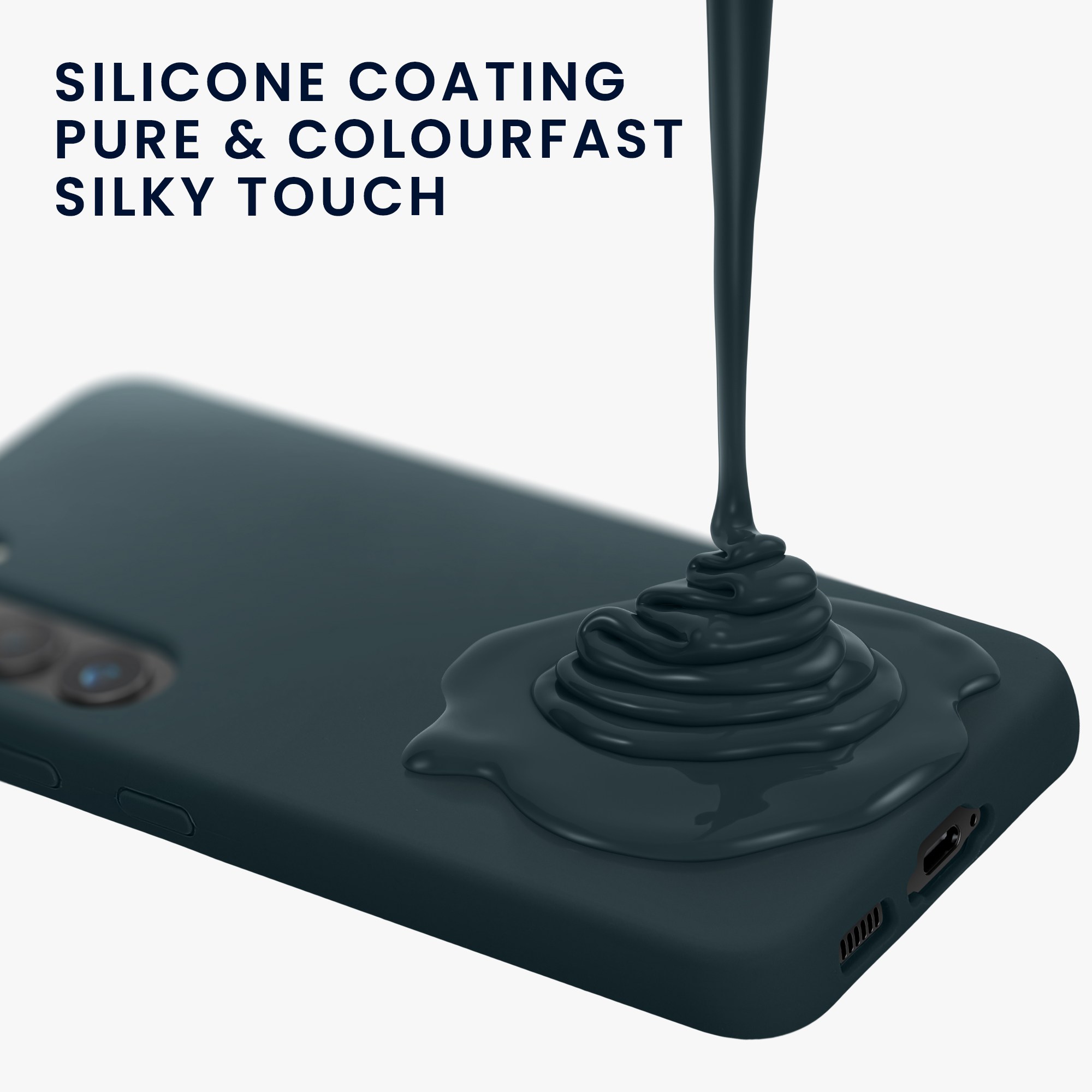 Silikonový kryt na mobil Galaxy S23 kwmobile tmavě břidlicová