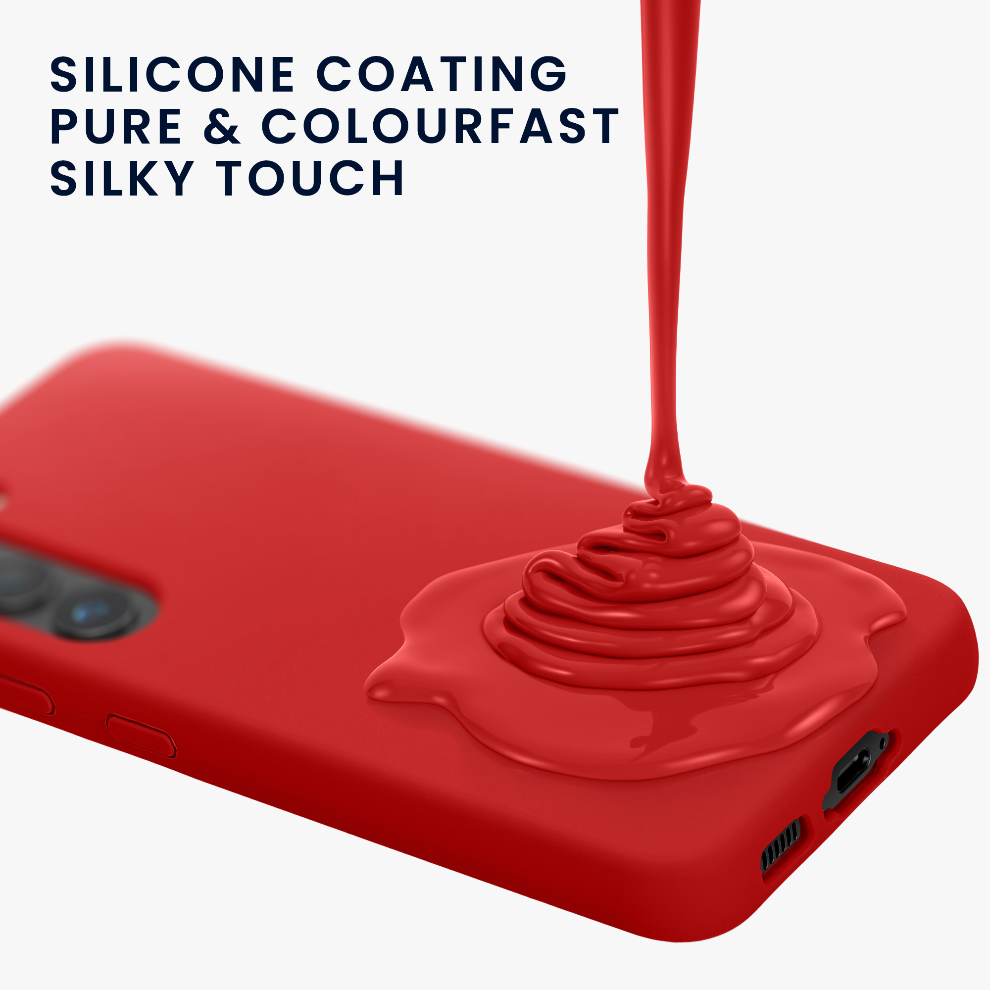 Silikonový kryt na mobil Galaxy S23 kwmobile klasická červená