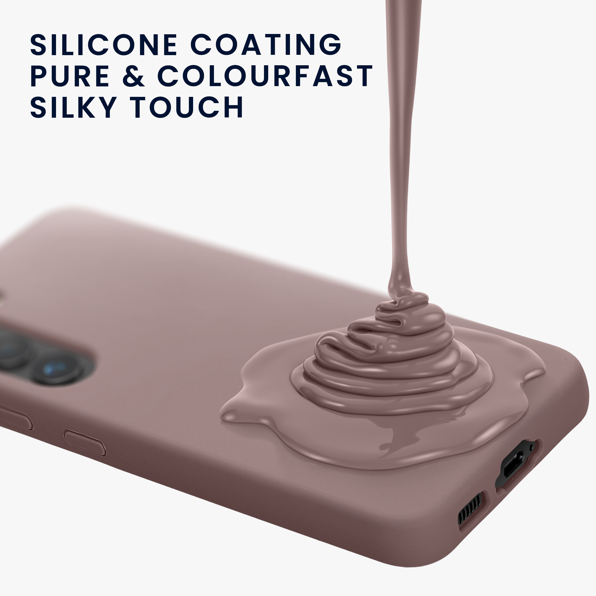 Silikonový kryt na mobil Galaxy S23 kwmobile nude lila