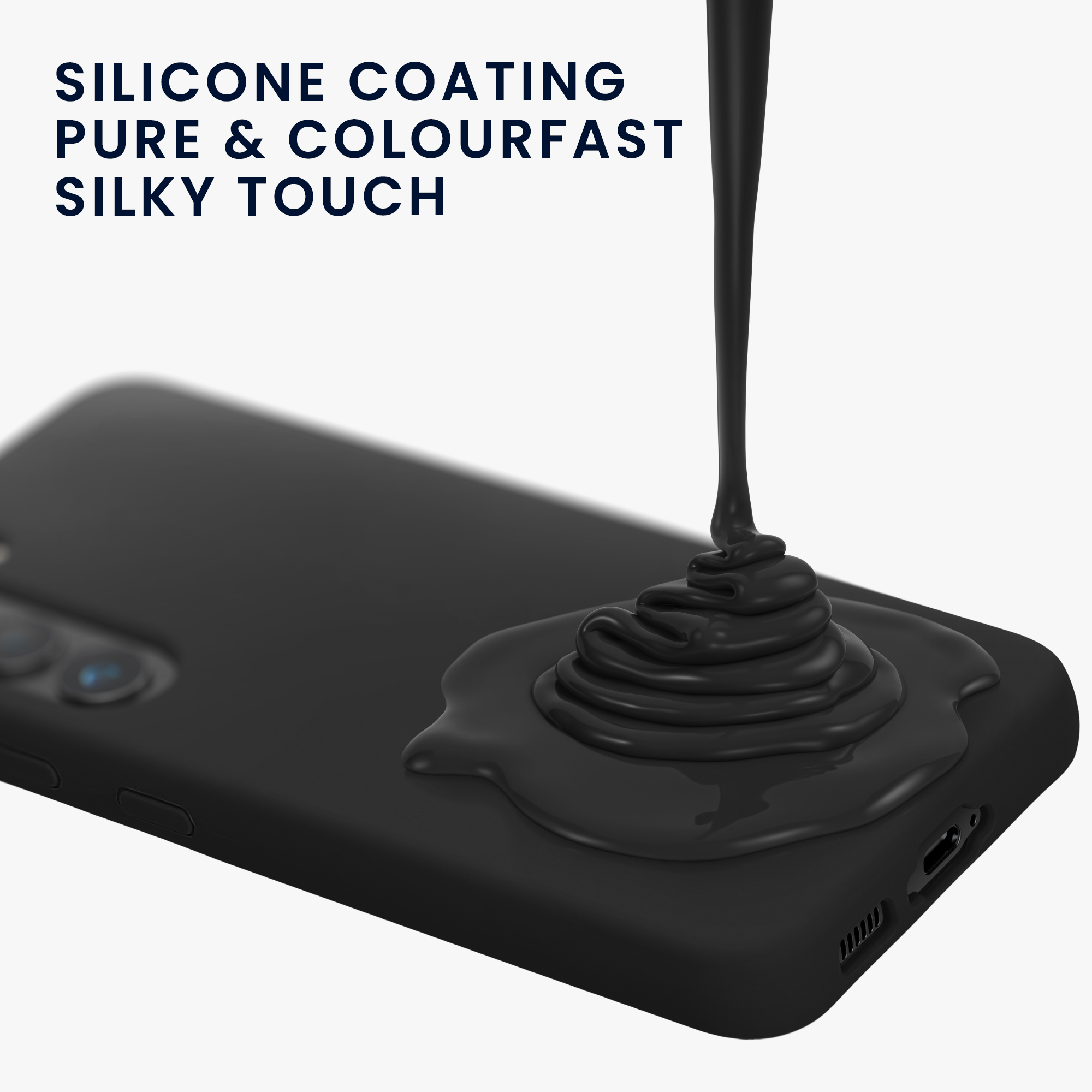 Silikonový kryt na mobil Galaxy S23 kwmobile matně černá