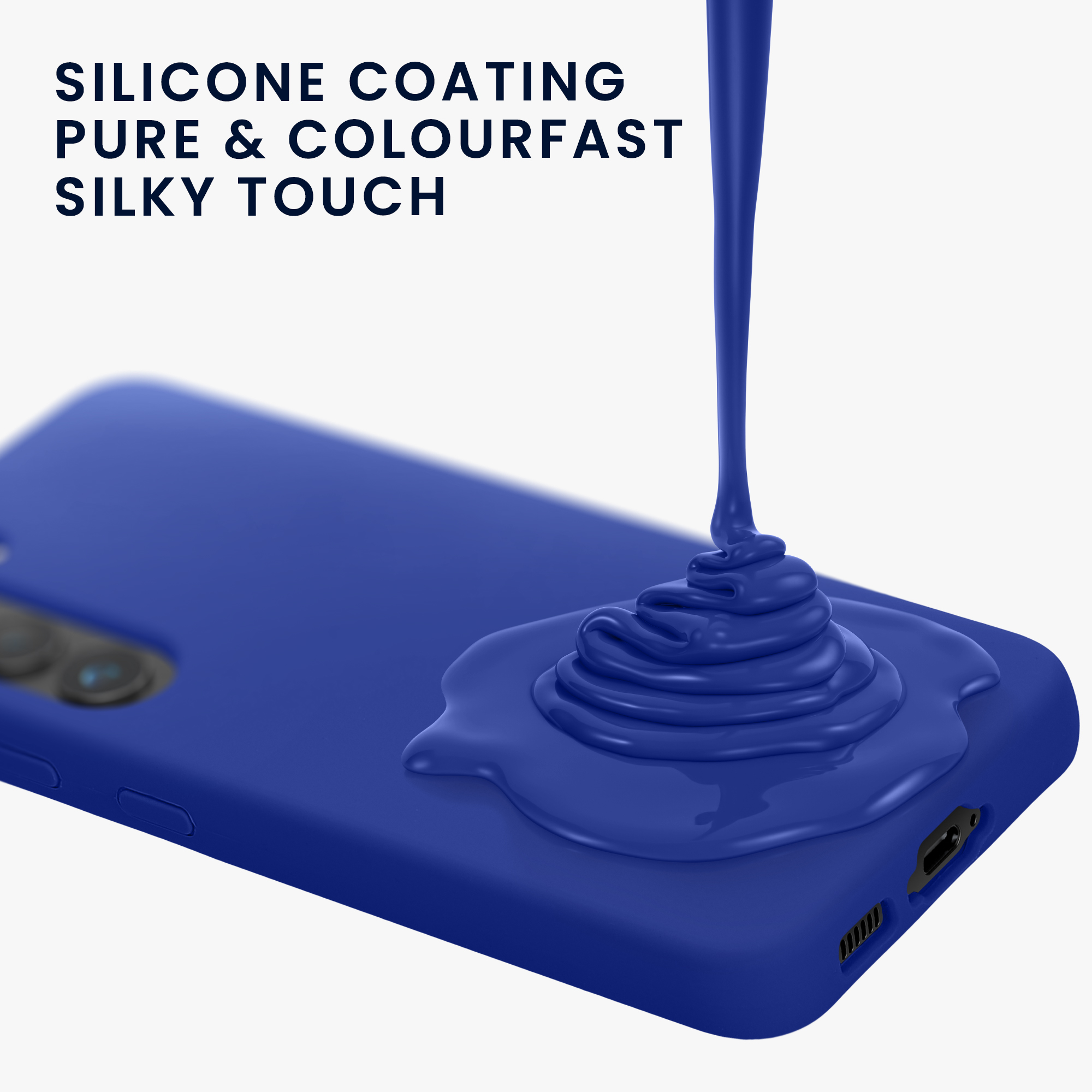 Silikonový kryt na mobil Galaxy S23 kwmobile baltská modrá