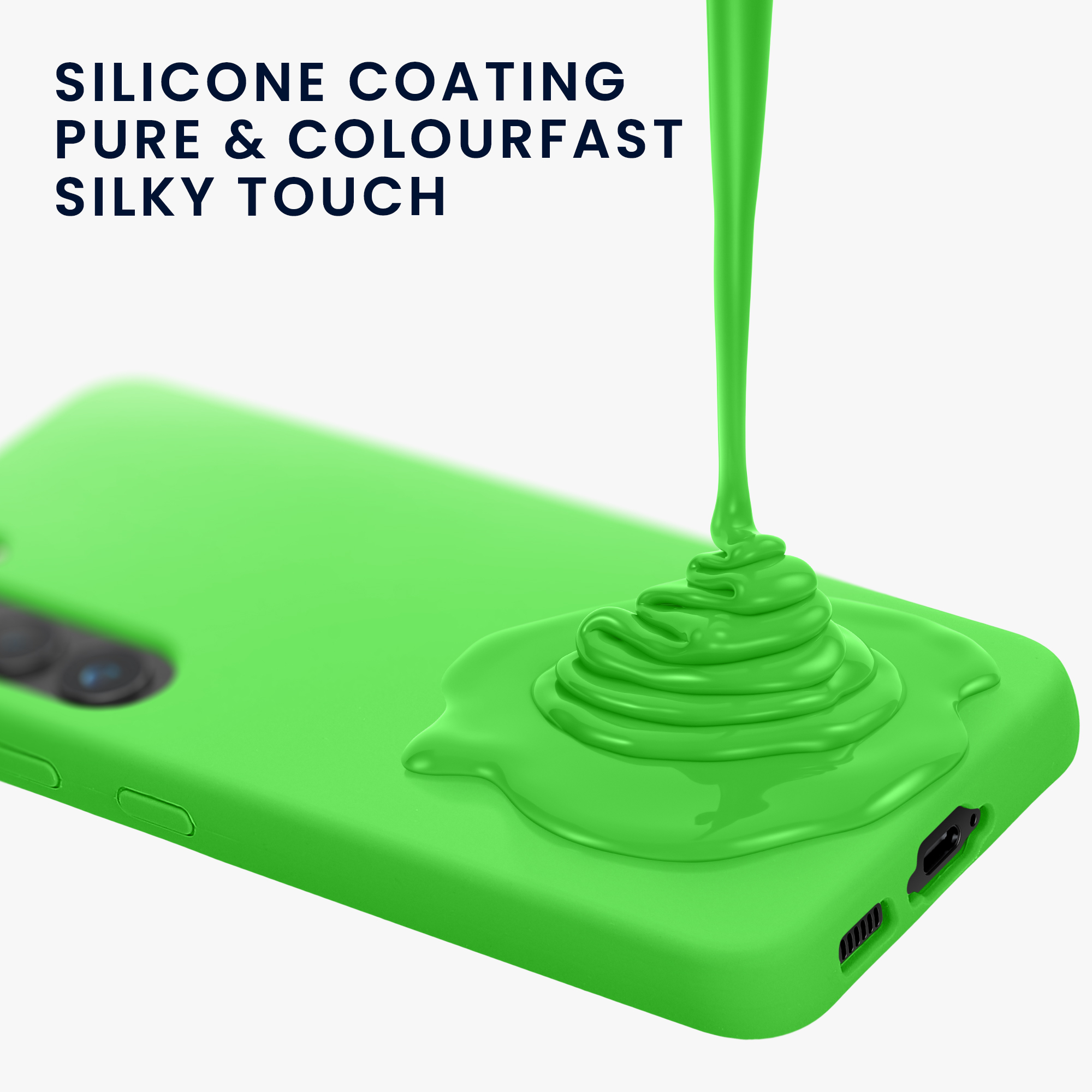 Silikonový kryt na mobil Galaxy S23 Plus kwmobile limetková zelená