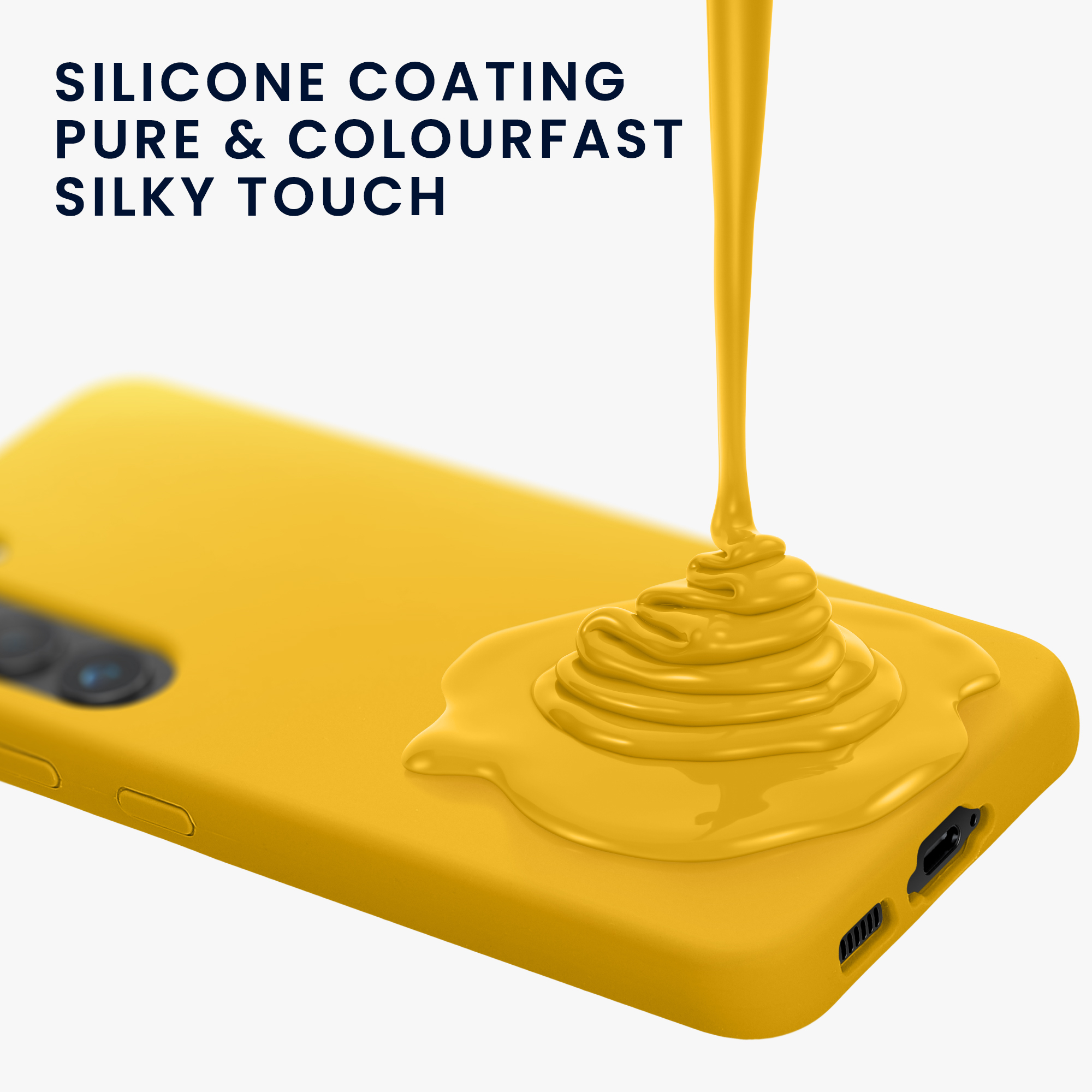 Silikonový kryt na mobil Galaxy S23 Plus kwmobile zářivě žlutá