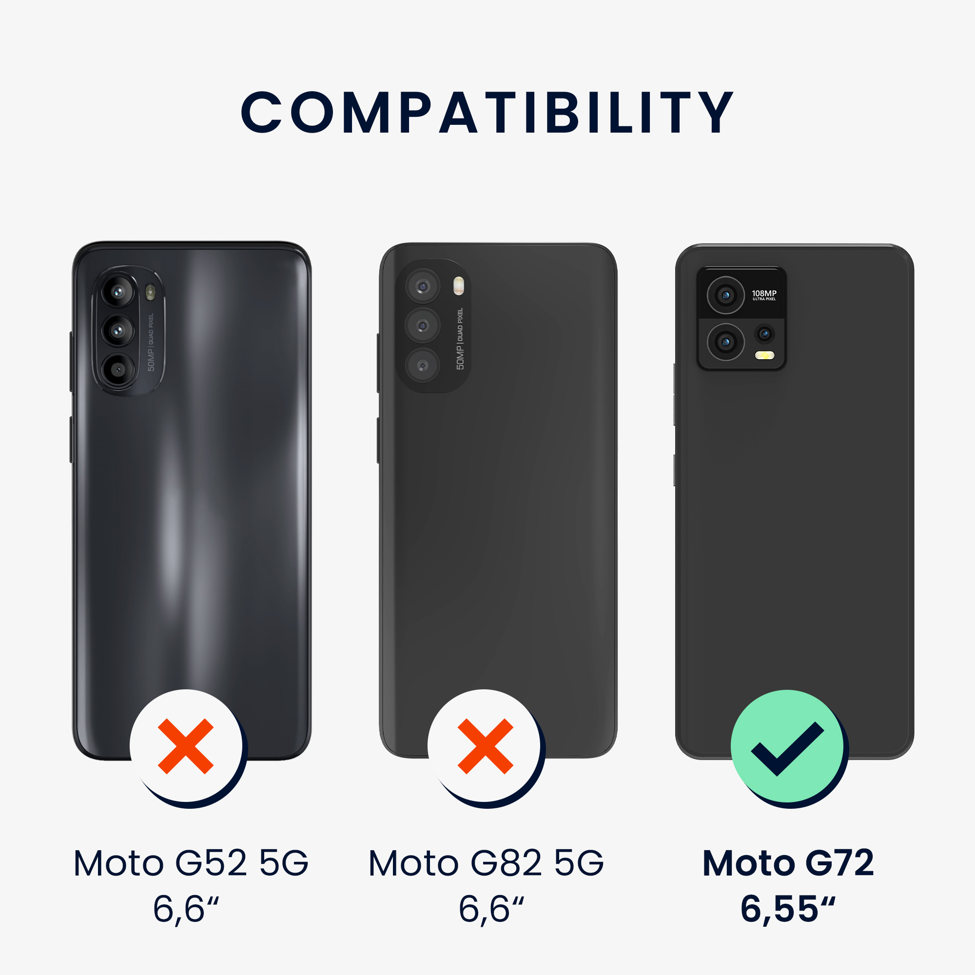 Silikonový kryt kwmobile pro Motorola Moto G72 - Matná petrolejová