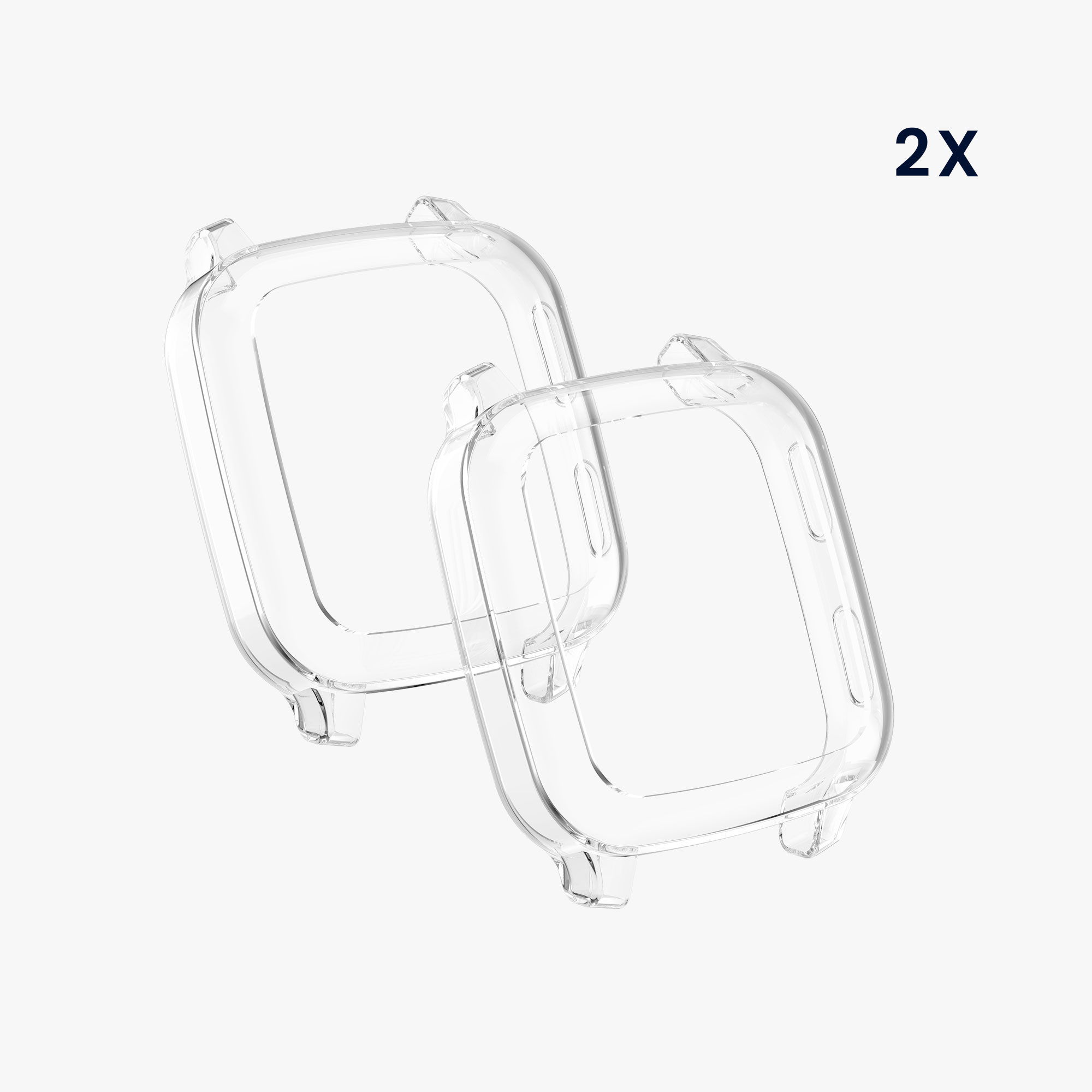 2 ks Ochranný kryt kwmobile pro Garmin Venu Sq 2 Music / Sq 2 - transparentní