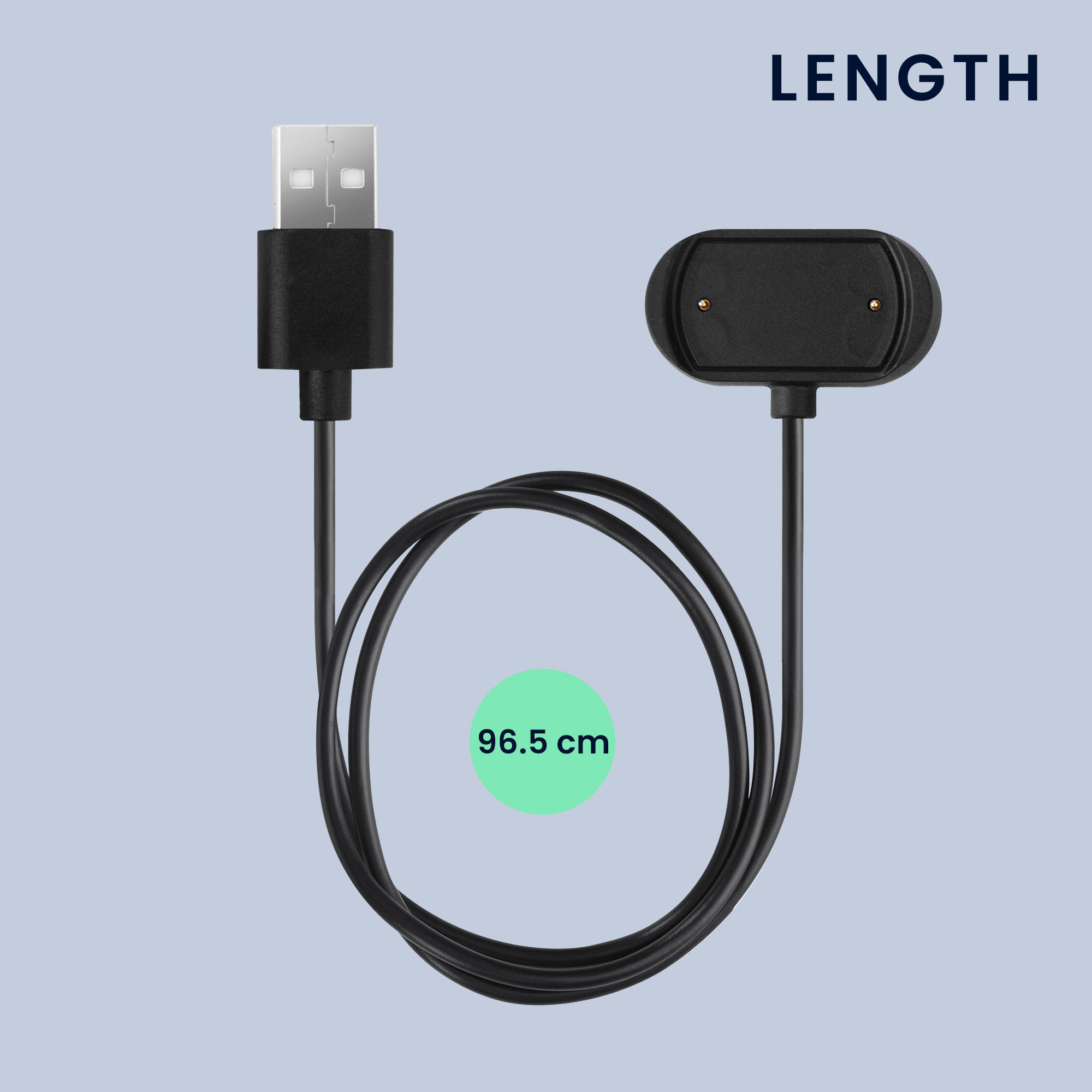 Nabíjecí kabel pro Huami Amazfit Cheetah / GTS 4 / GTR 4 / GTR 4 Pro kwmobile - černá