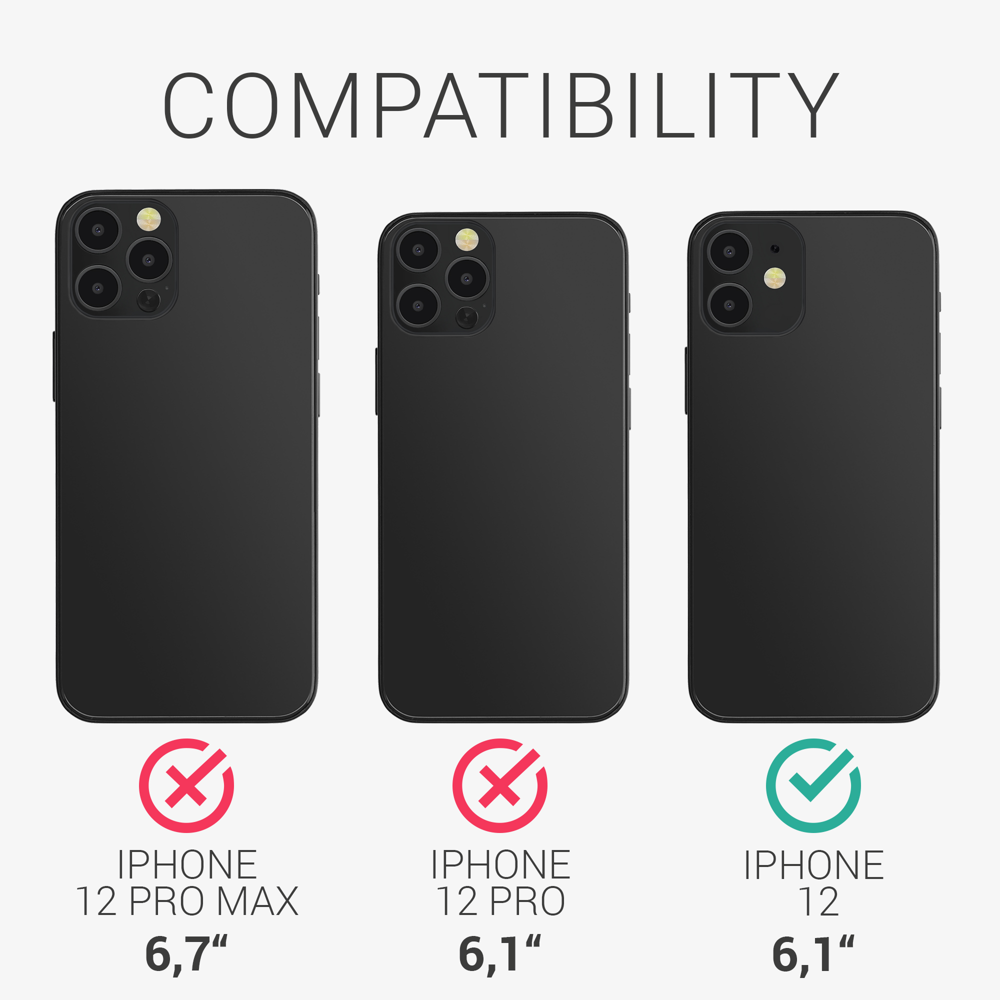 Ochranná fólie na záda kwmobile iPhone 12 - 3 ks, Back Screen Protector Pack Transparent Protective Films