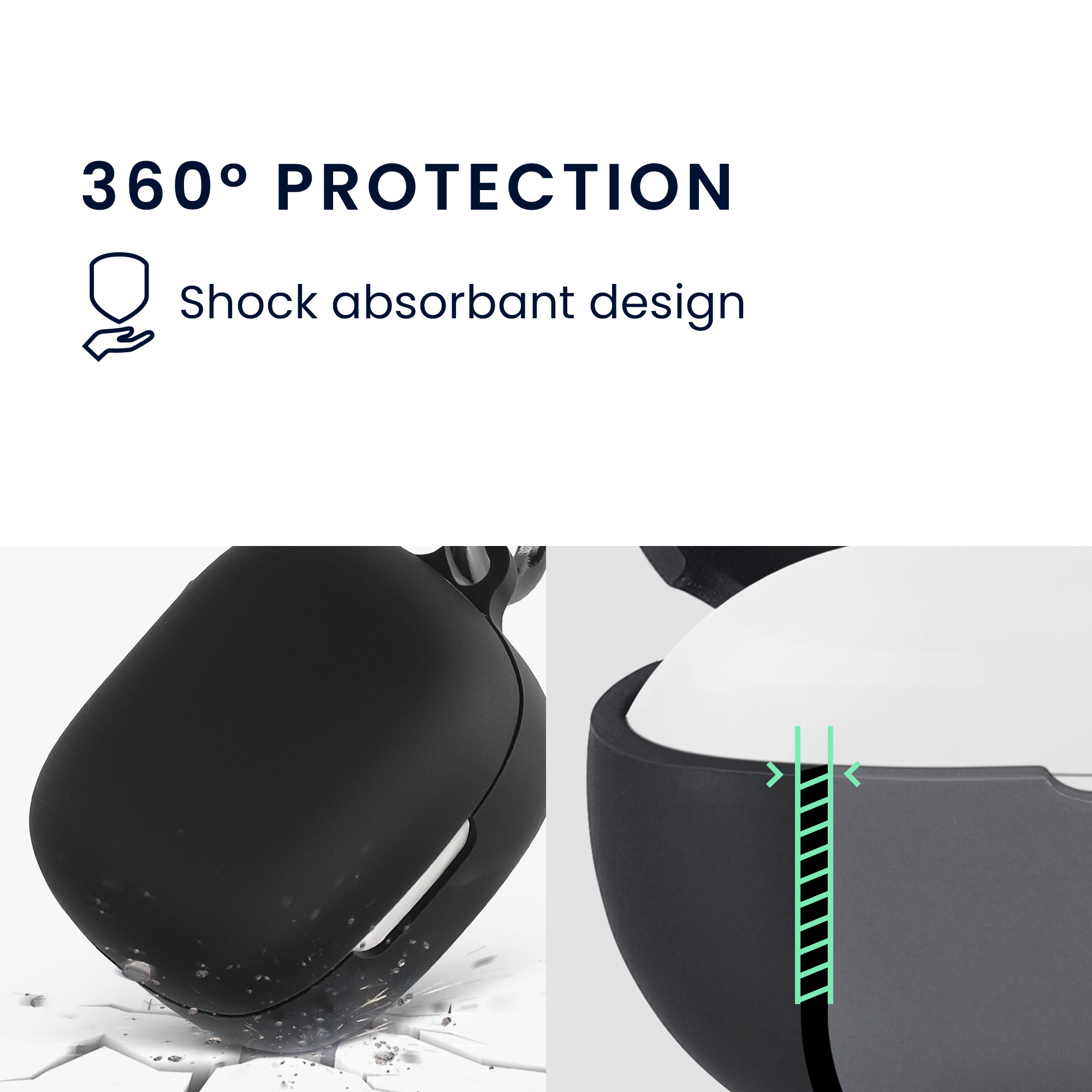 Pouzdro na sluchátka kwmobile pro JBL Live Pro 2 TWS, černá