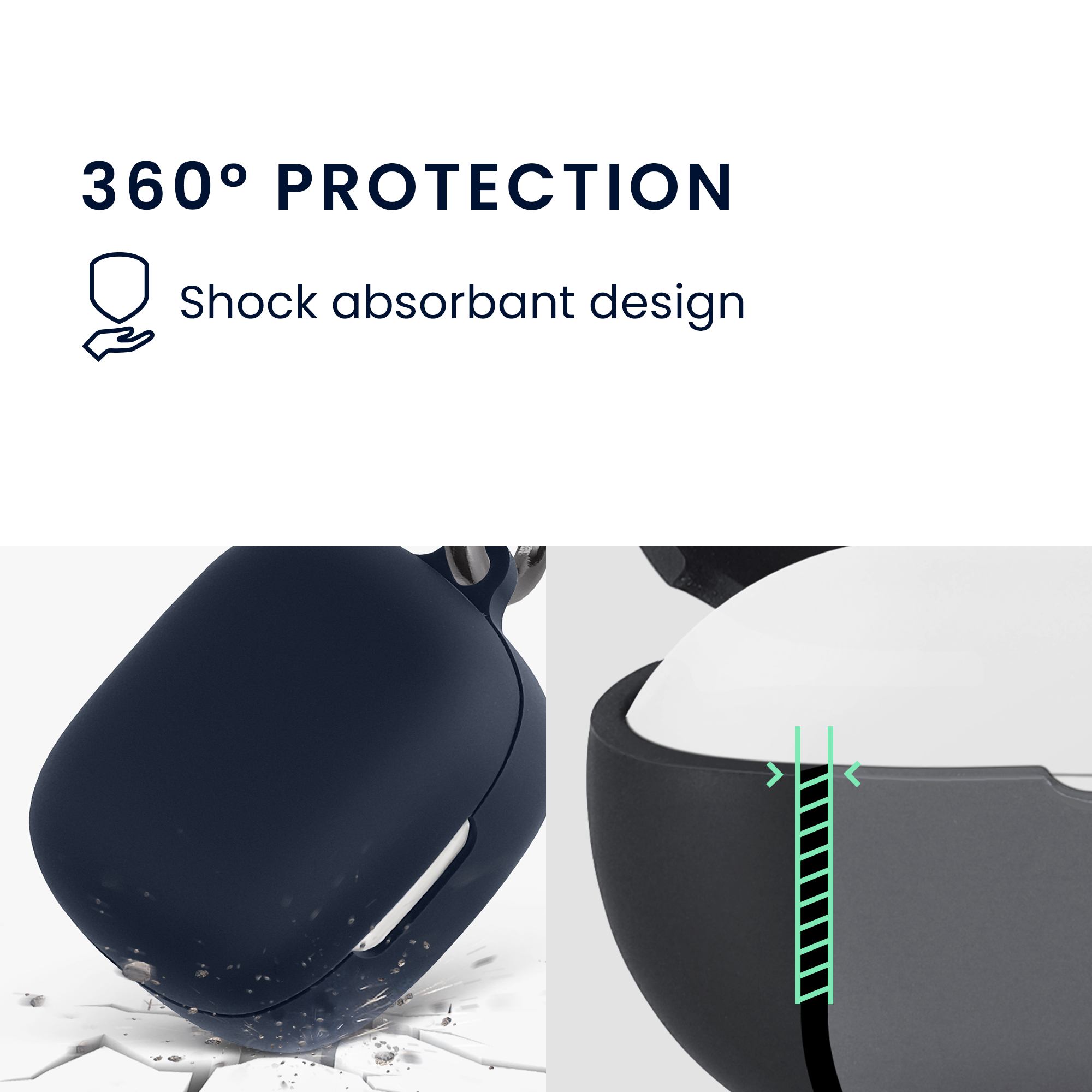 Pouzdro na sluchátka kwmobile pro JBL Live Pro 2 TWS, tmavě modrá