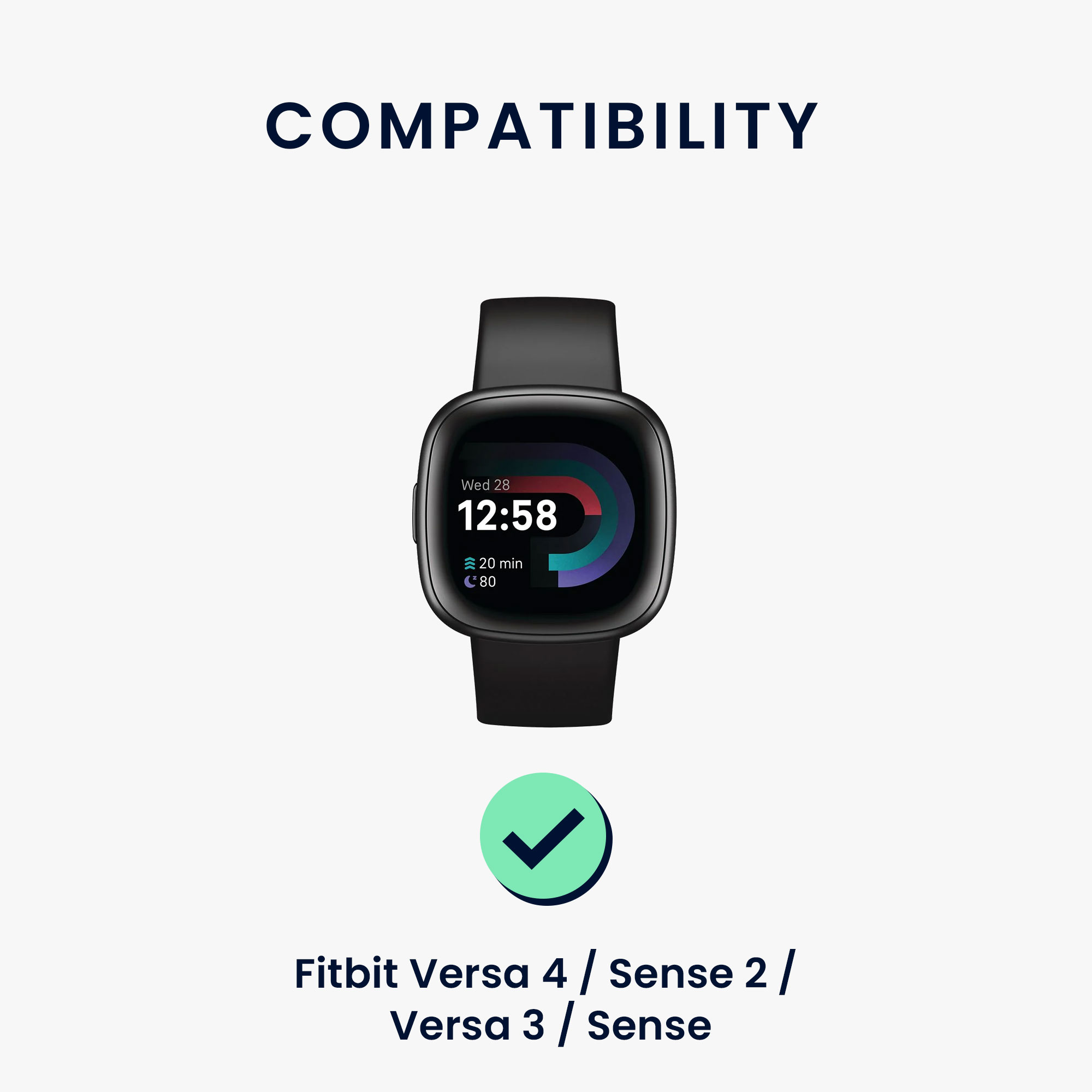 Řemínek kwmobile pro Fitbit Versa 4 / Sense 2 / Versa 3 / Sense - modrošedá