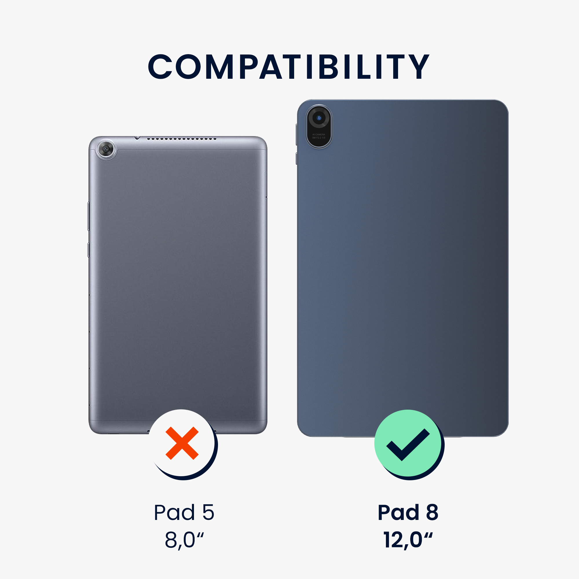 Pouzdro na tablet HONOR Pad 8 kwmobile - antracitová