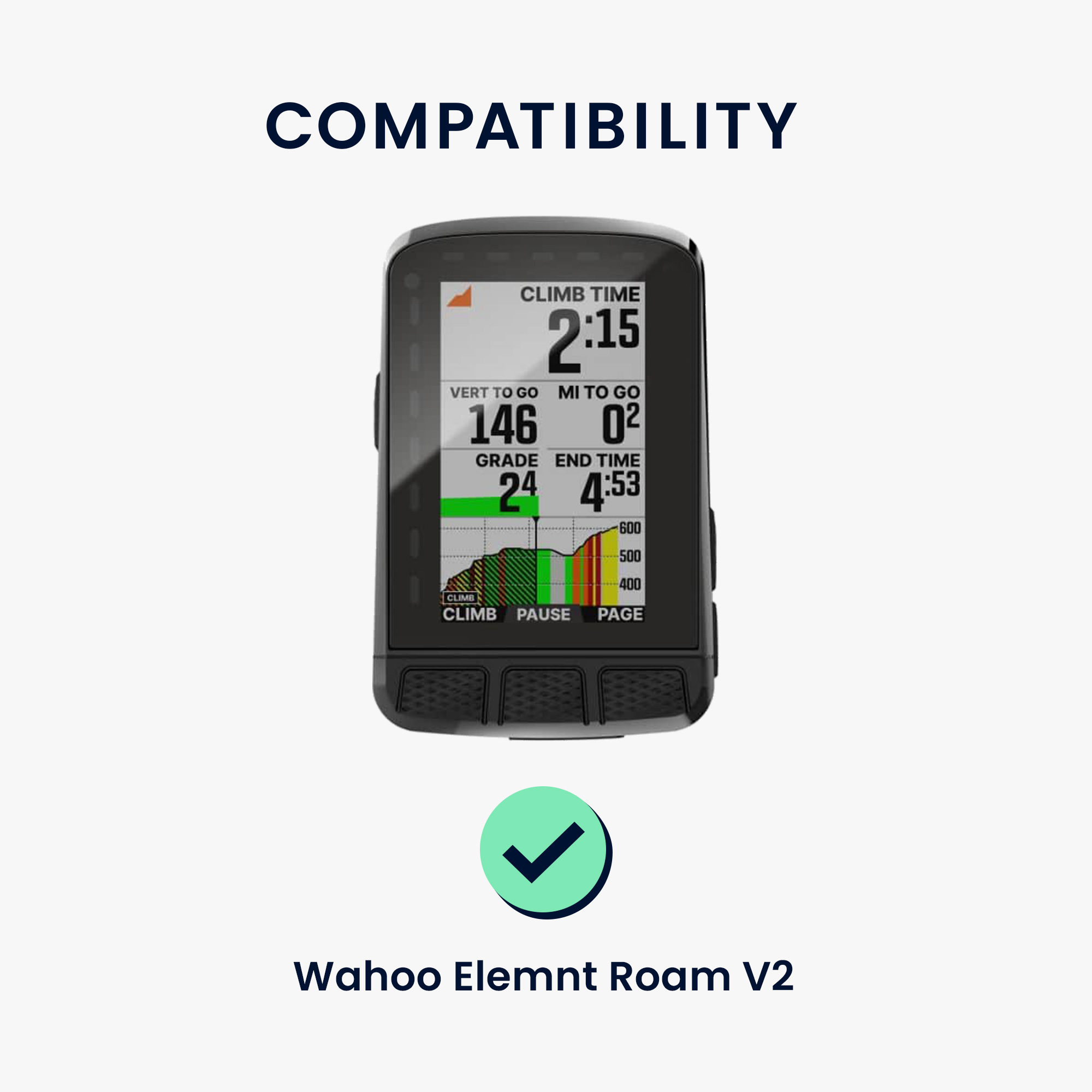 Silikonové pouzdro cyklocomputer Wahoo ELEMNT Roam V2 kwmobile průhledná