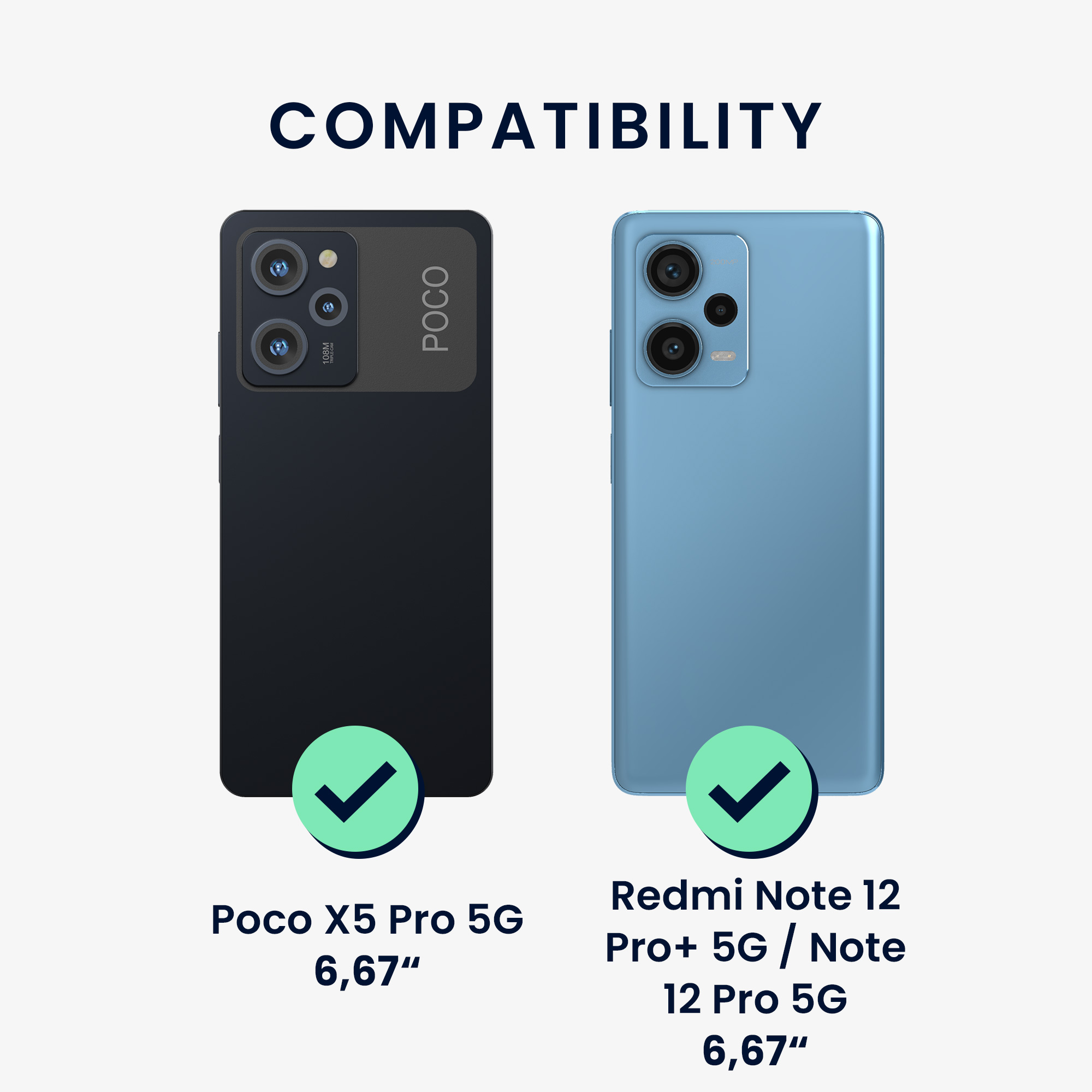Ochranná fólie Xiaomi Redmi Note 12 Pro+ 5G čirá kwmobile sada 3 ks