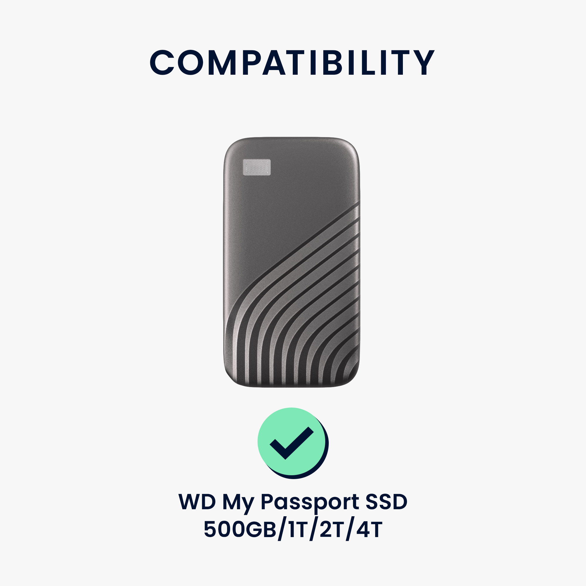 Kwmobile Obal na SSD WD My Passport SSD 500GB / 1T / 2T / 4T tmavě modrá