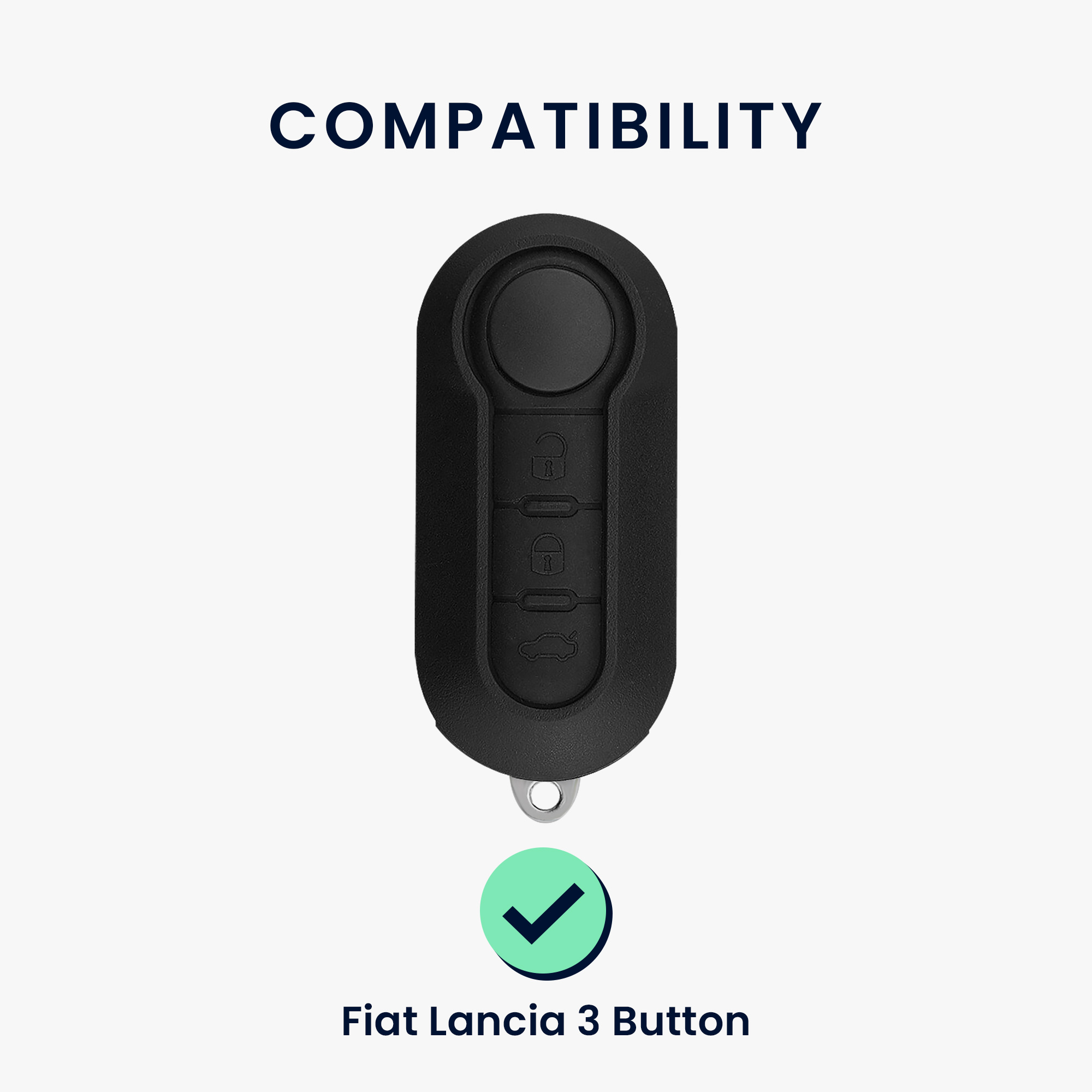 Kryt klíče Fiat / Lancia 3 tlačítka skládací kwmobile modrá / zlatá