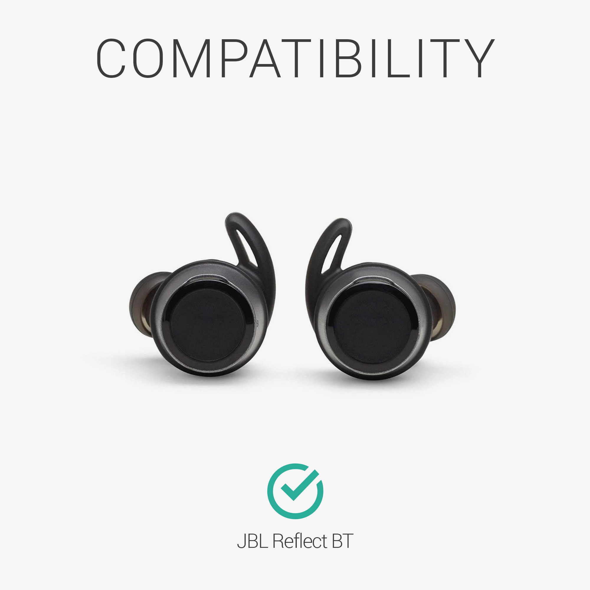 kwmobile háčky na sluchátka JBL Reflect BT - černá