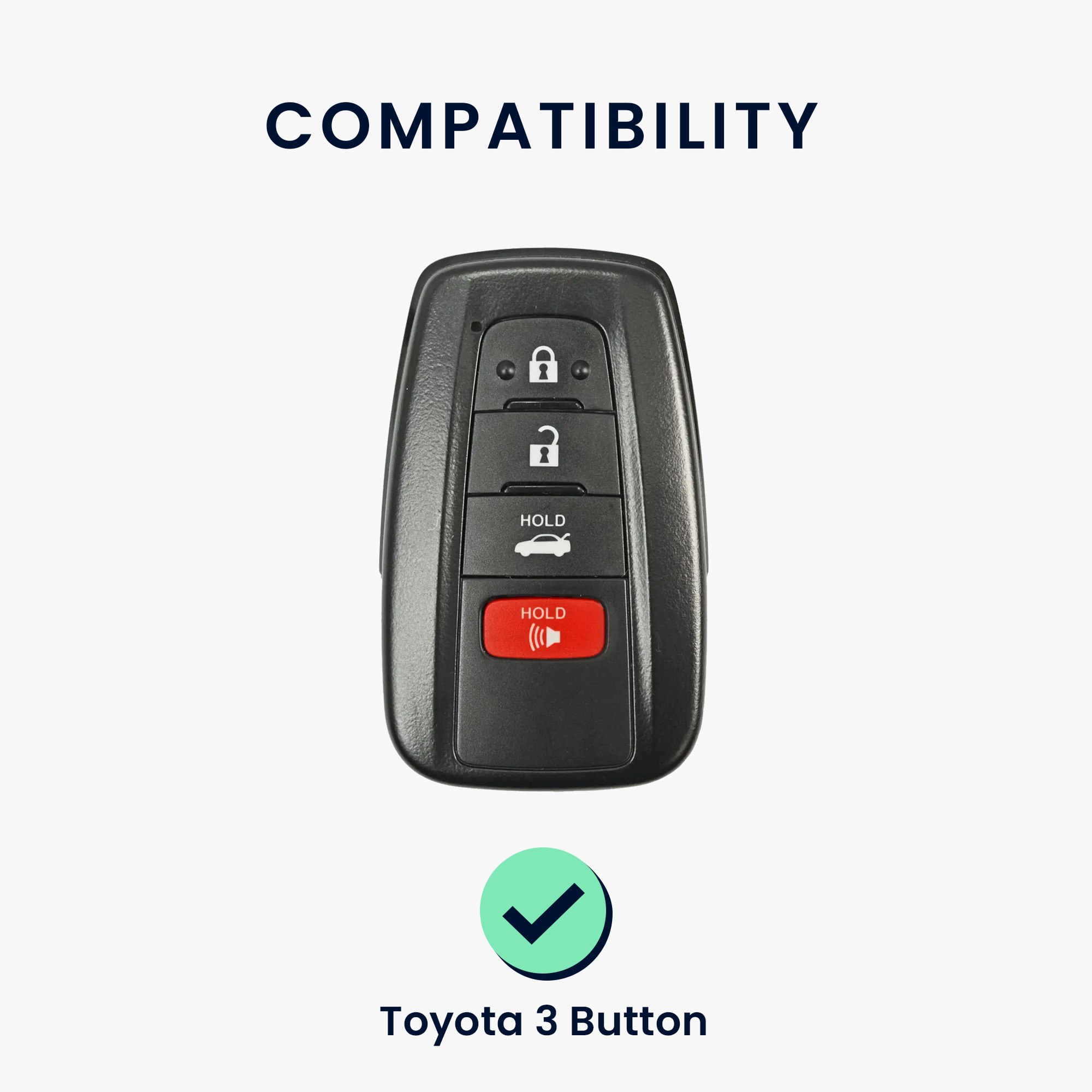 Pouzdro na klíč od auta Toyota 3 Button RAV4 CHR Corolla 2021 Yaris Hilux kwmobile - černá/red