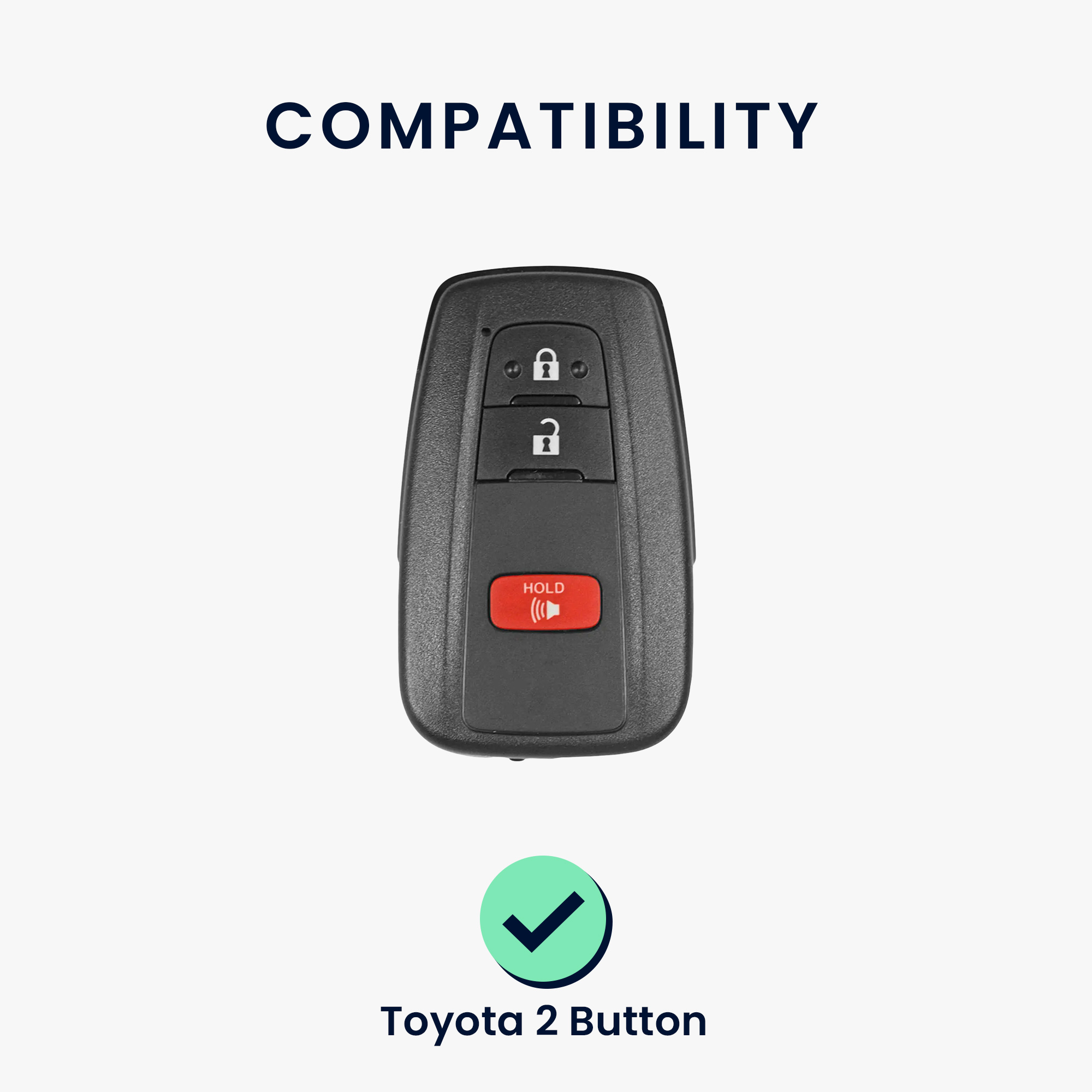 Pouzdro na klíč od auta Toyota 2 Button Car Key Smart Key kwmobile - bílá/černá