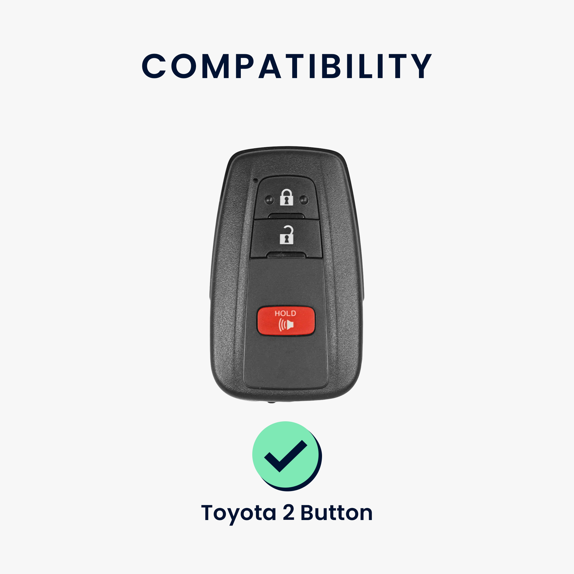 Pouzdro na klíč od auta Toyota 2 Button Car Key Smart Key kwmobile - černá/tmavě modrá