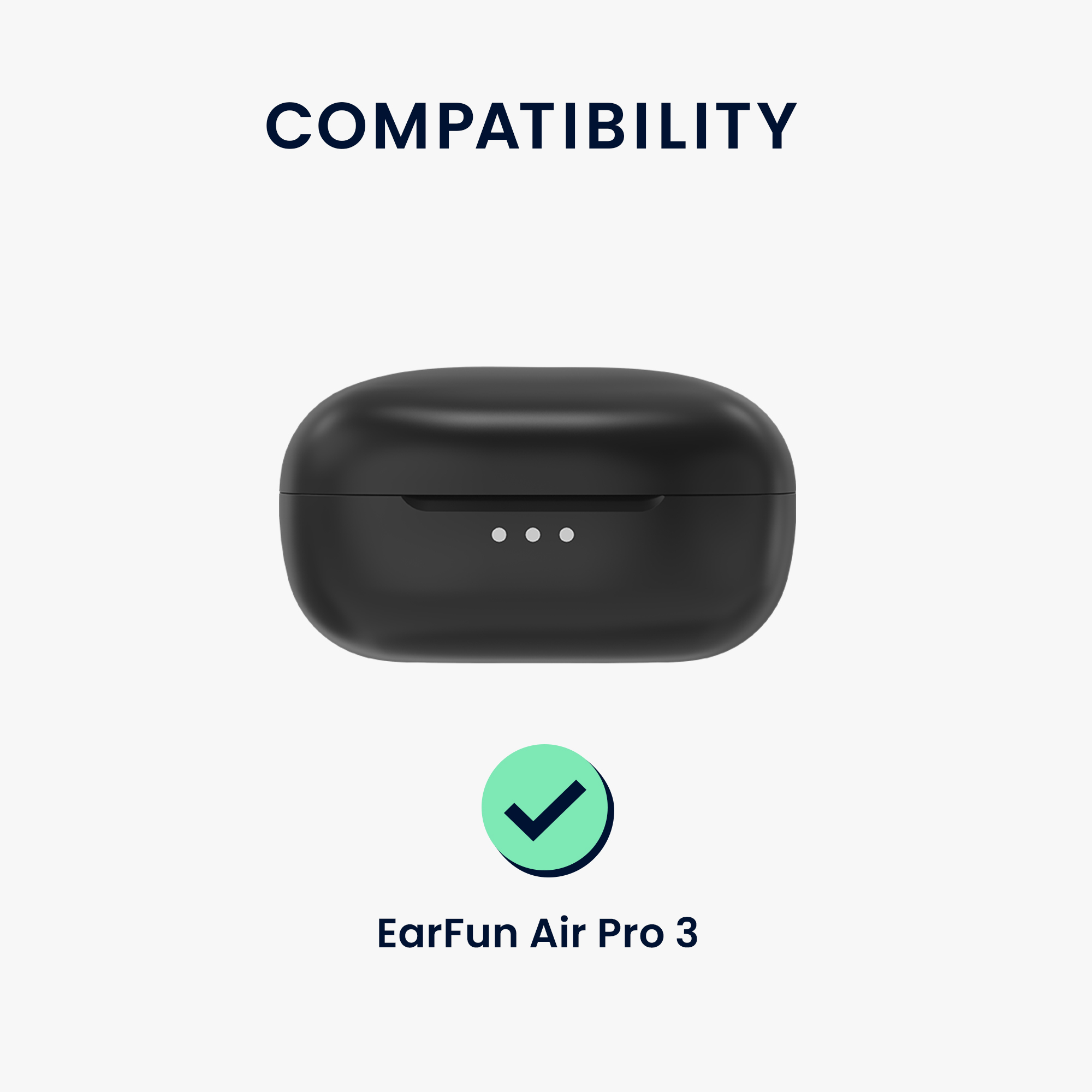 Silikonový kryt pouzdra EarFun Air Pro 3 kwmobile s karabinou černá