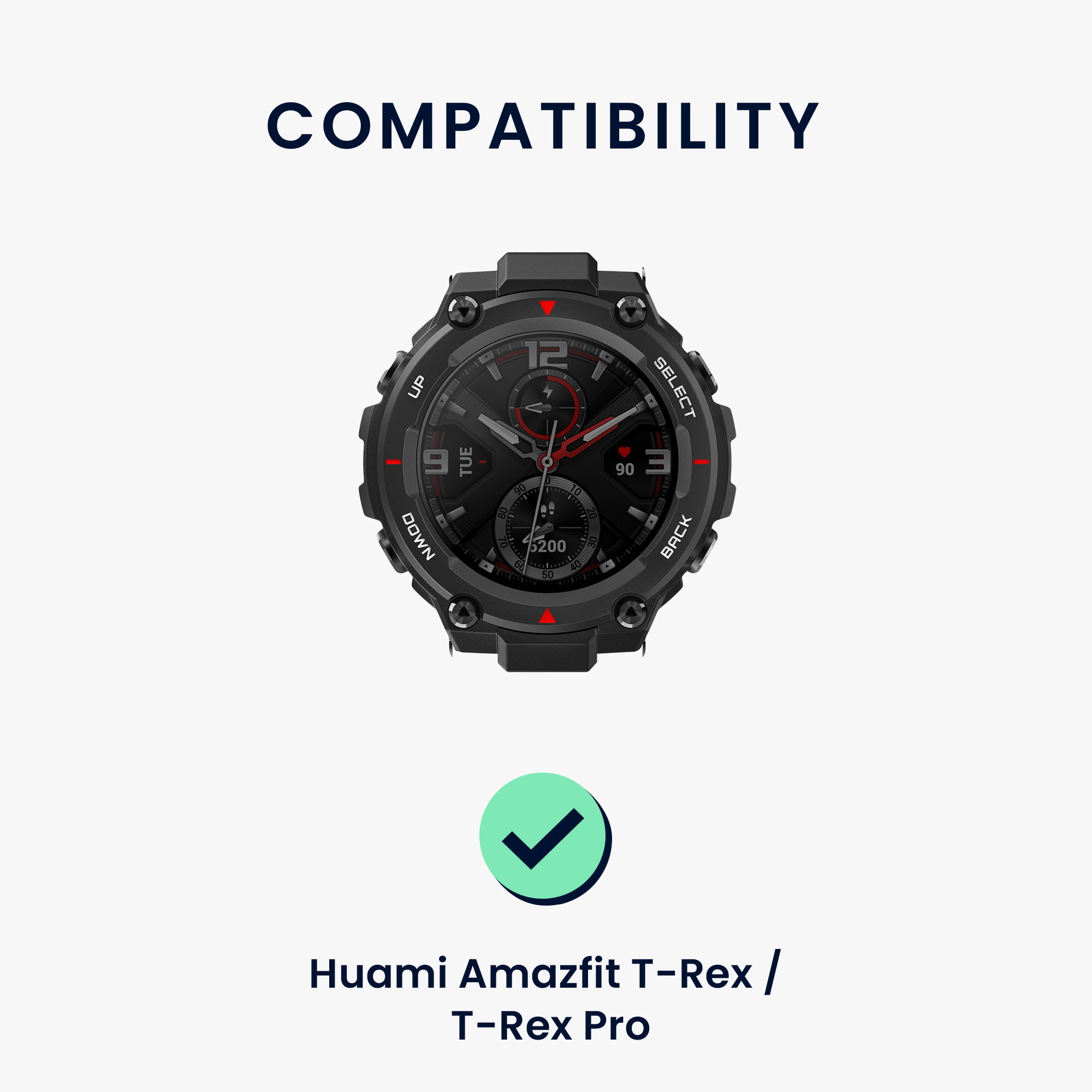 Řemínek pro Huami Amazfit T-Rex / T-Rex Pro kwmobile - černá