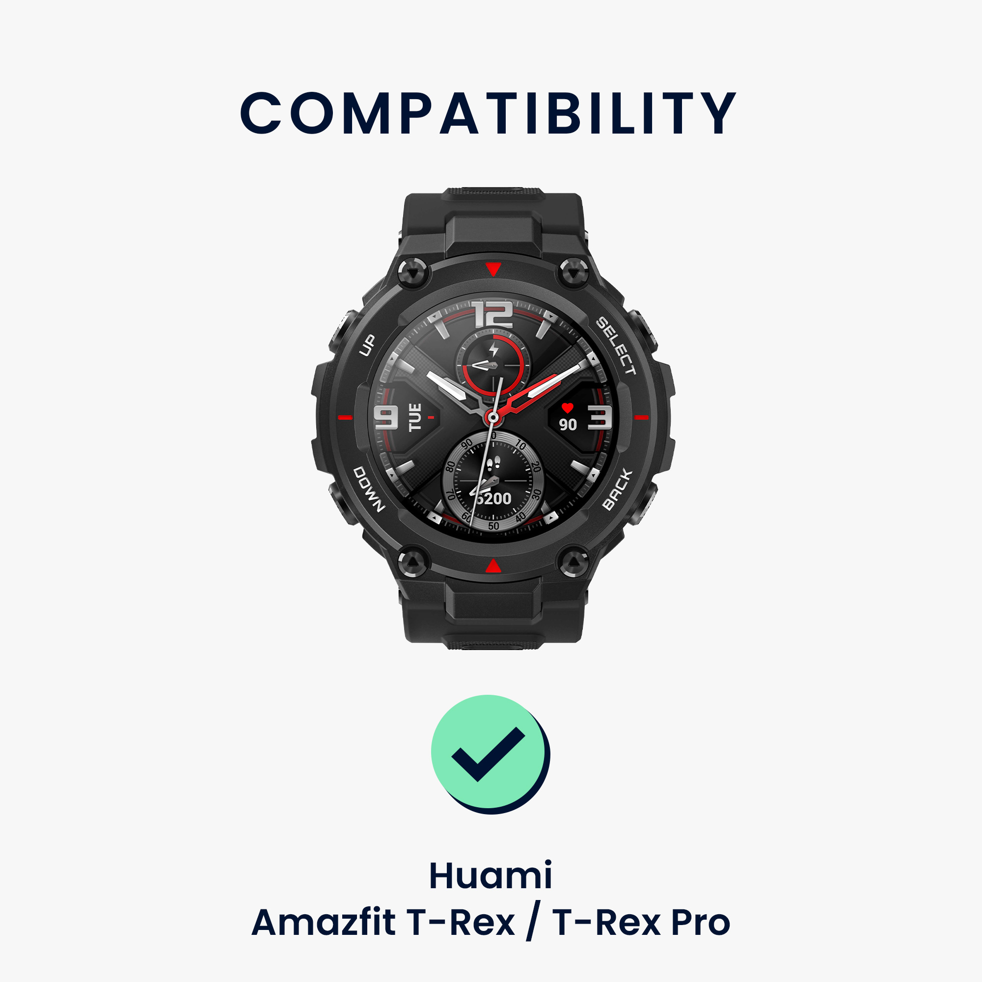 Řemínek pro Huami Amazfit T-Rex / T-Rex Pro kwmobile - tmavě zelená