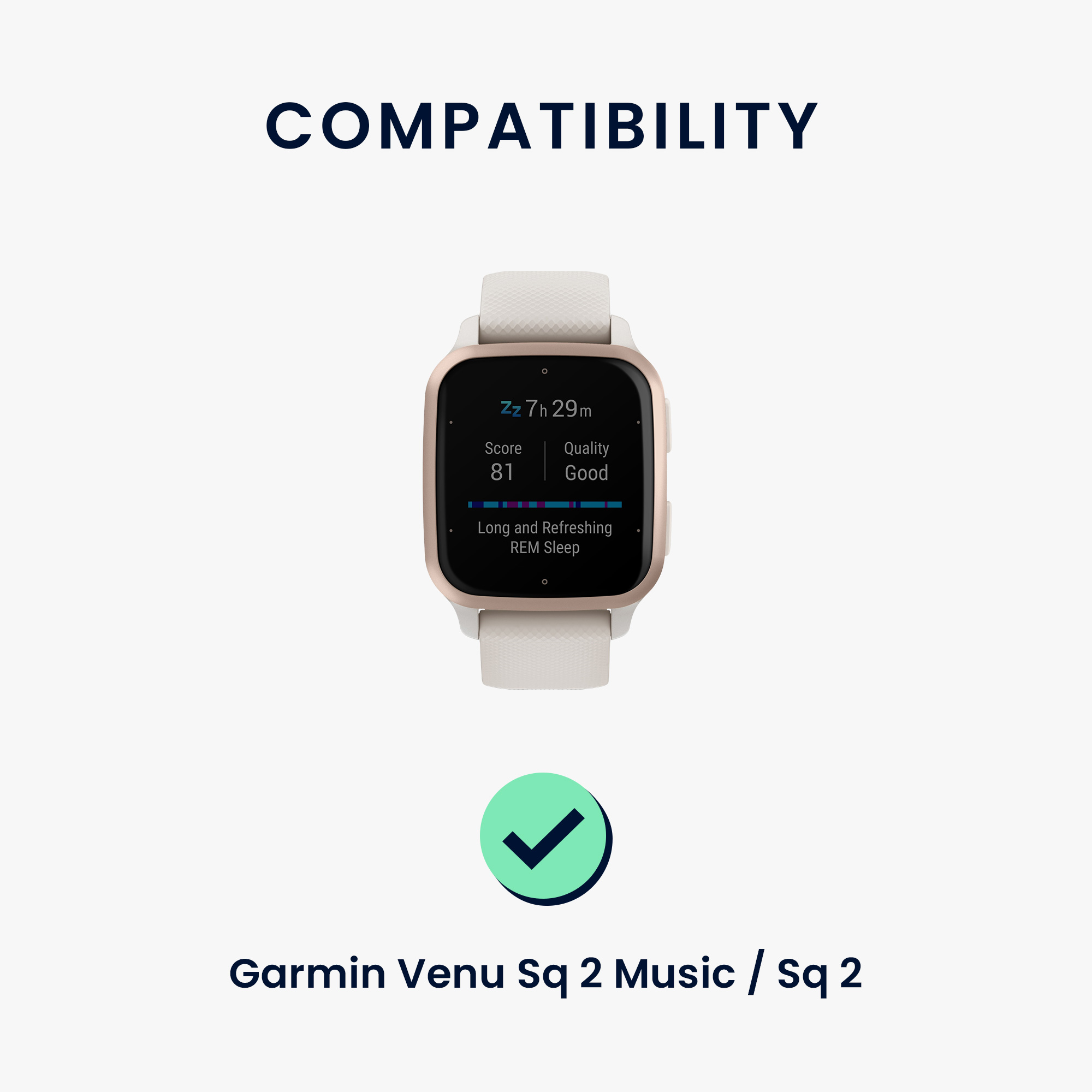 2 ks Řemínek kwmobile pro Garmin Venu Sq 2 Music / Sq 2 / Vivoactive 6 / Vivoactive 5 - černá / tmavě zelená