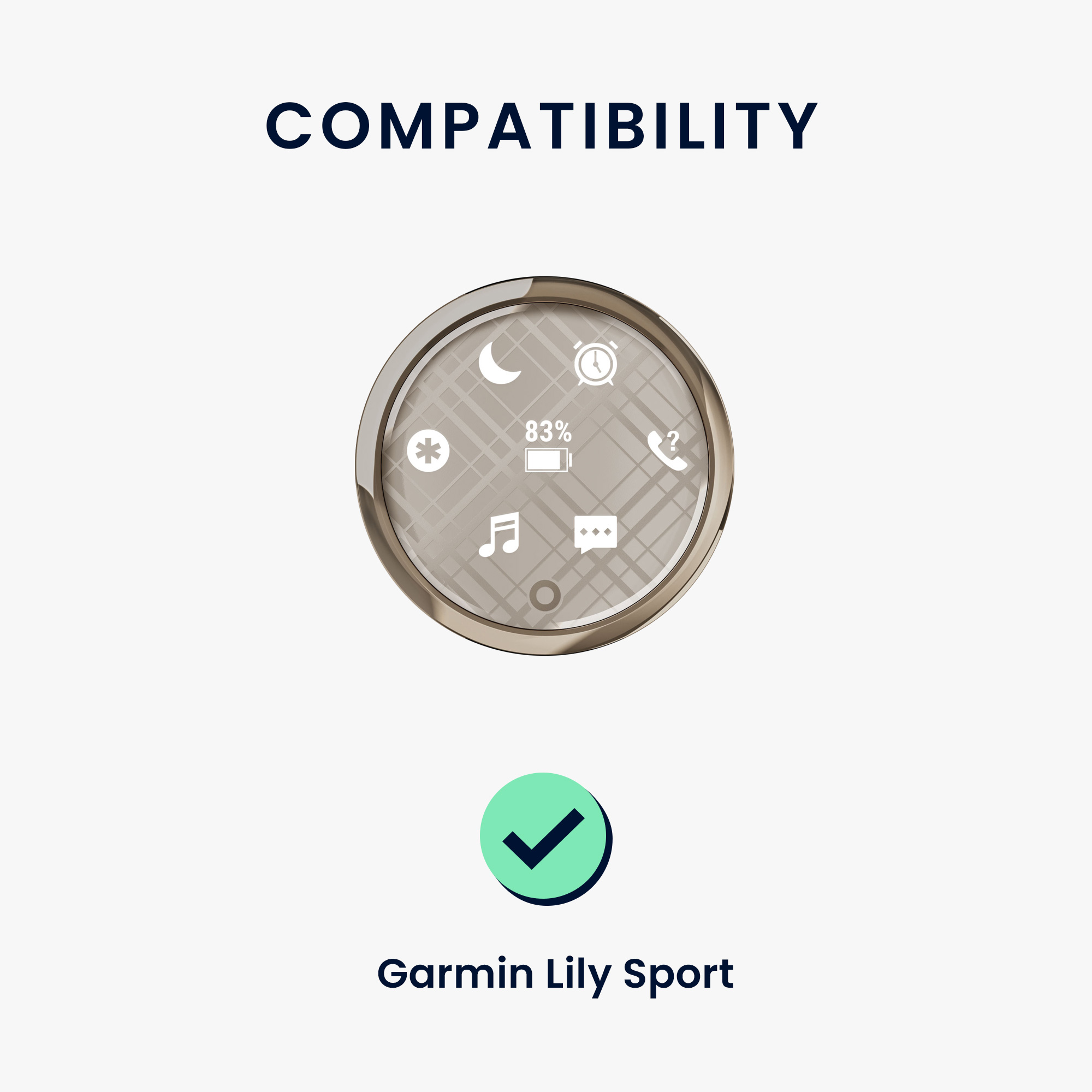 Řemínek kwmobile pro Garmin Lily Sport, modrošedá / růžová
