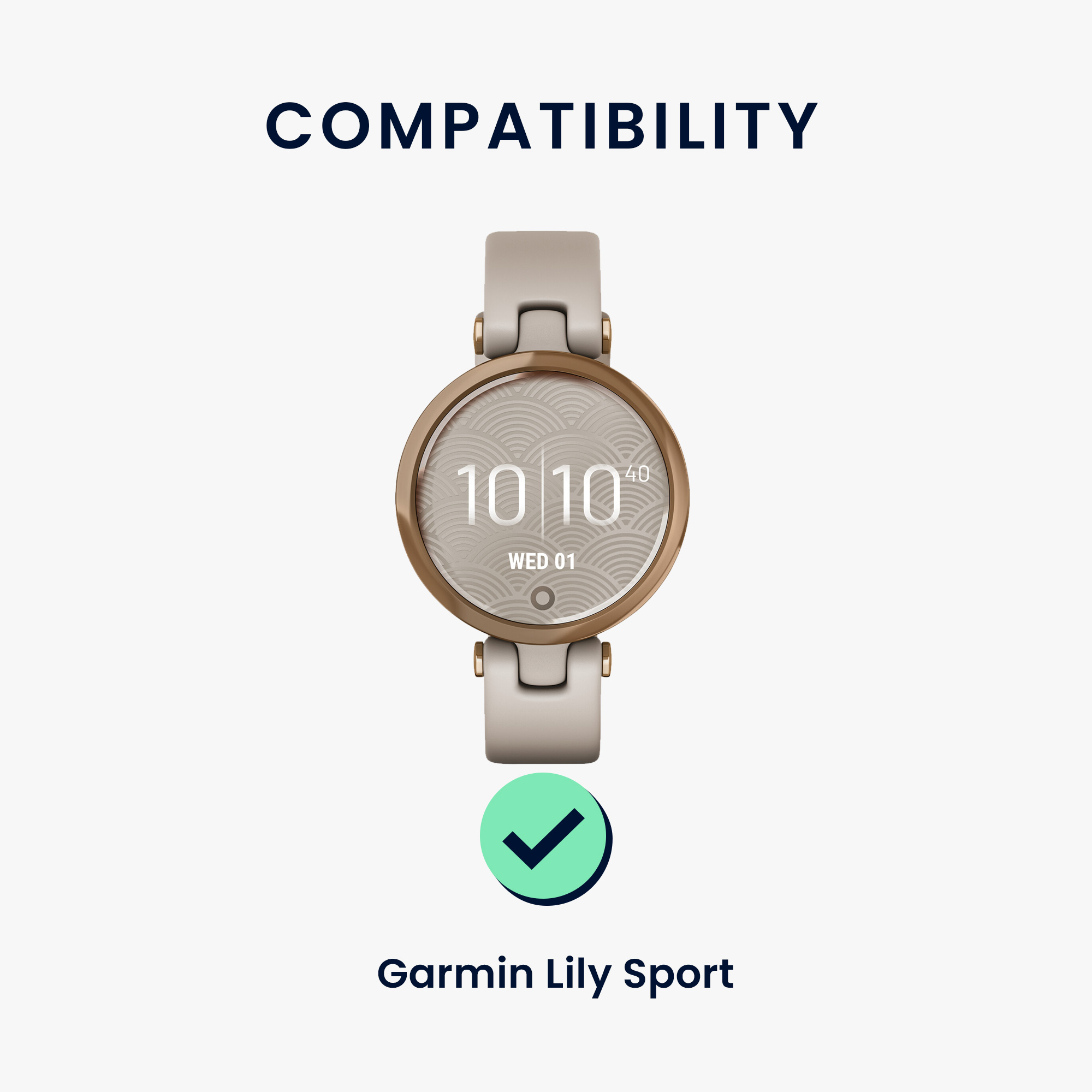 Řemínek kwmobile pro Garmin Lily Sport, modrošedá / vínová